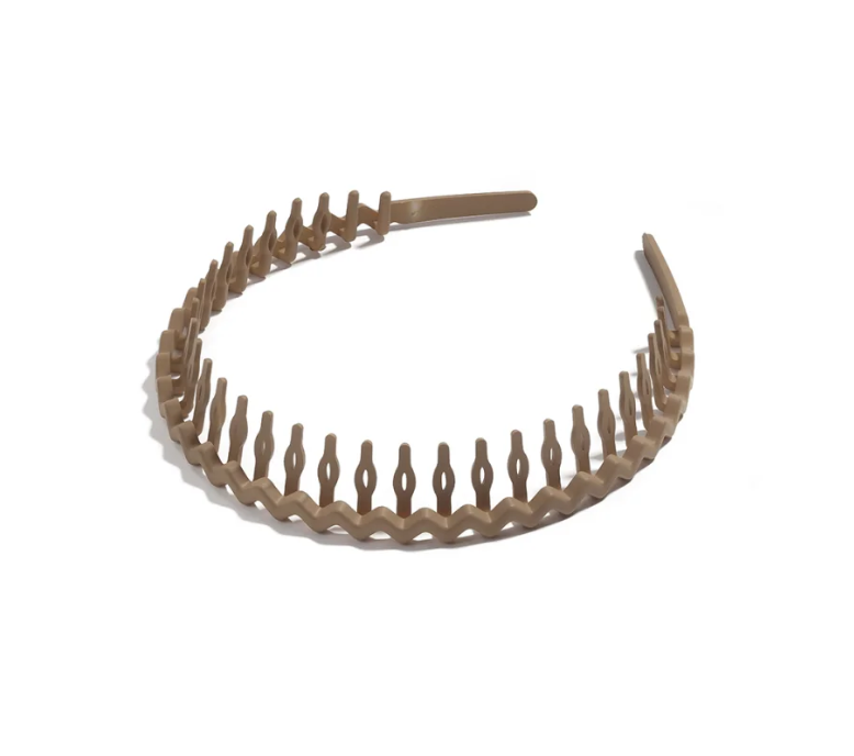 Zigzag headband taupe
