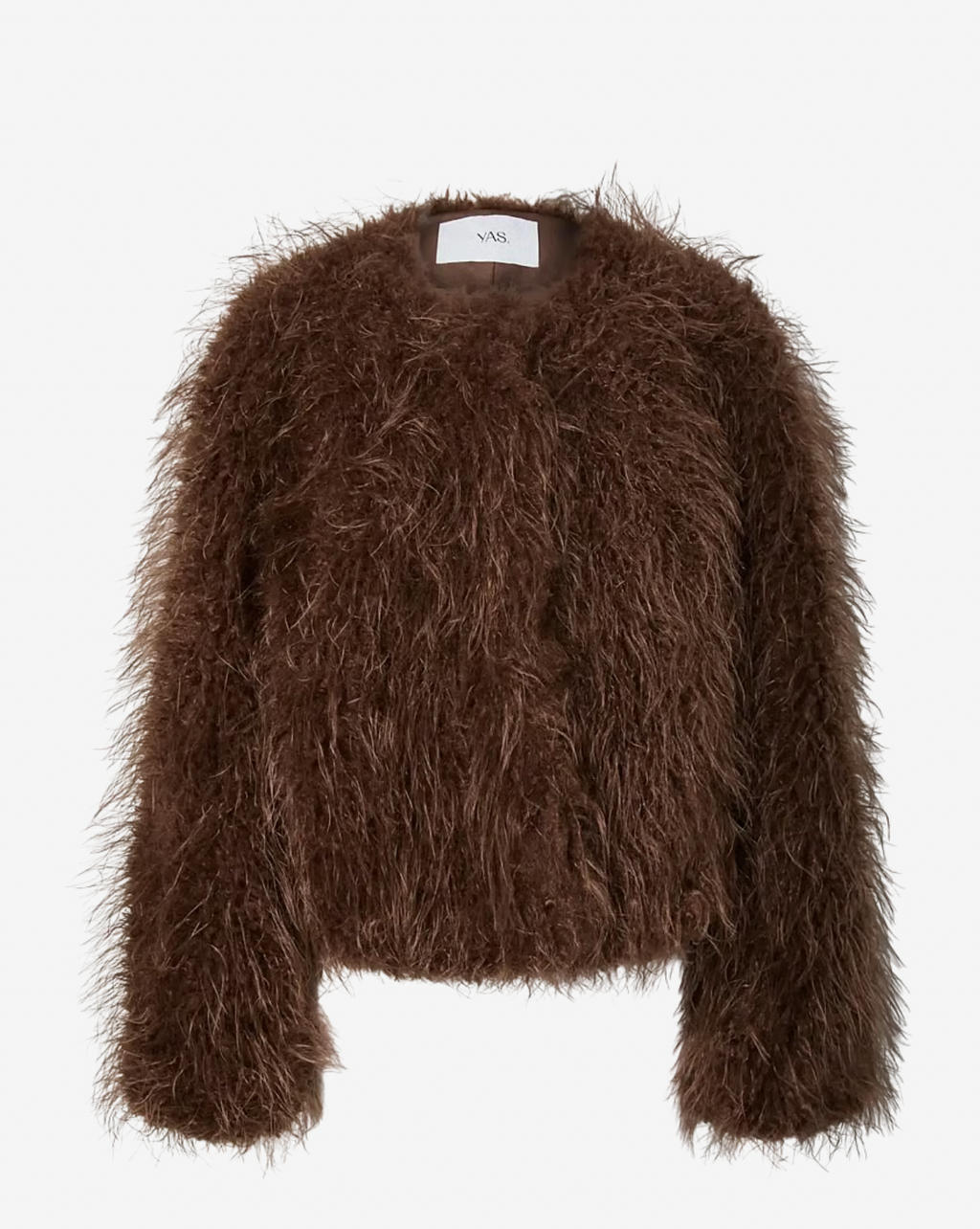 YASSarafina LS furry jacket walnut