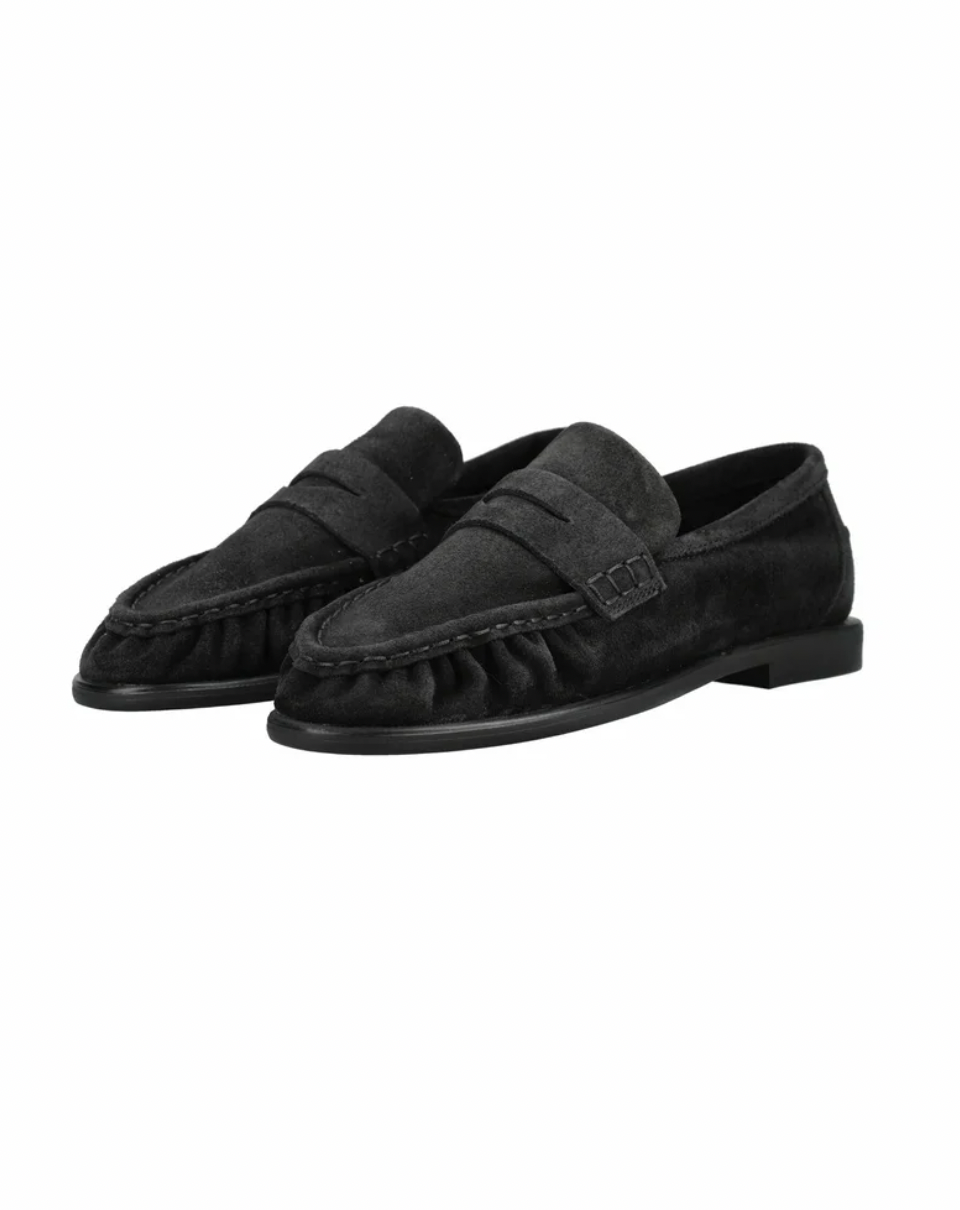 PAElmira suede loafers black suede