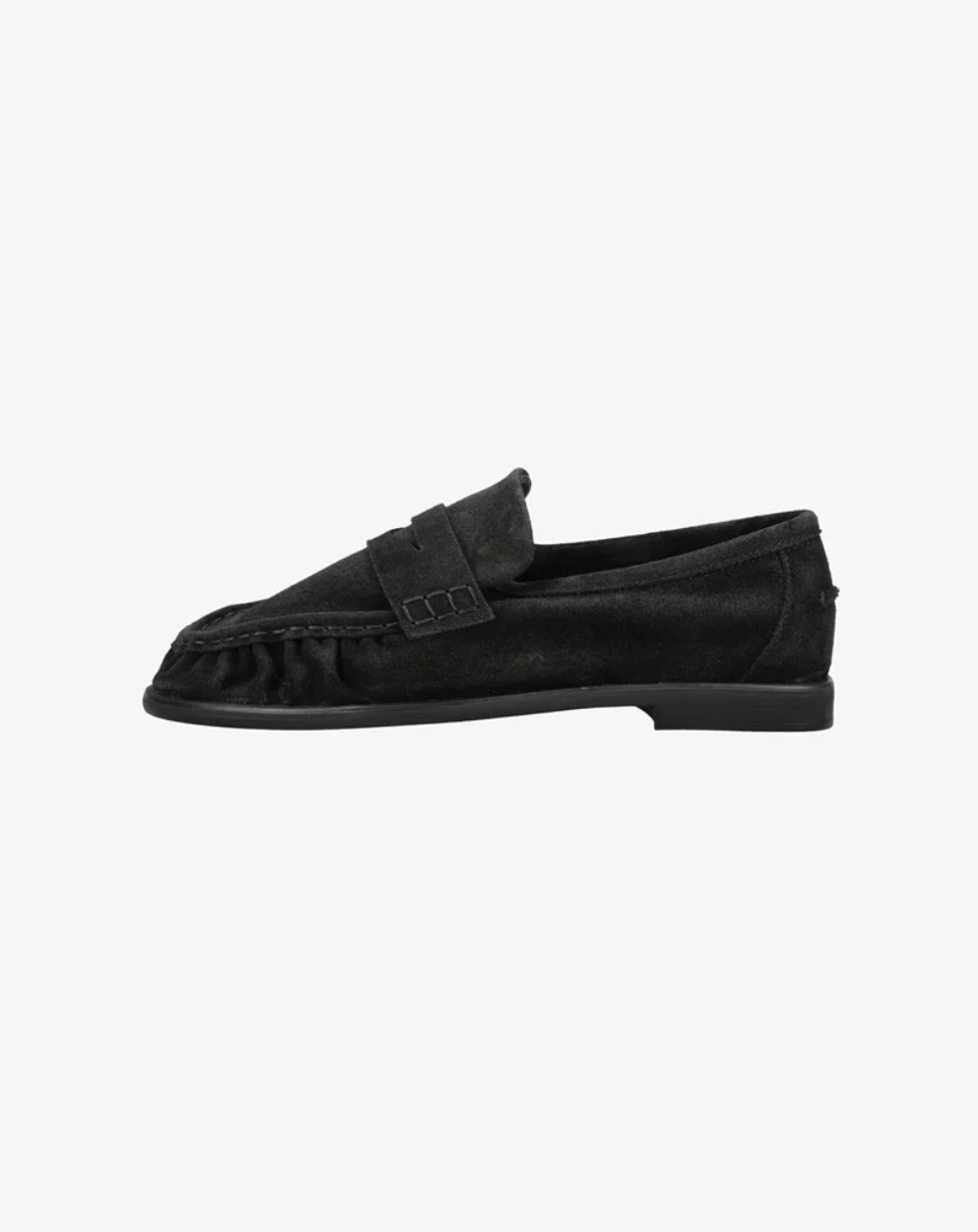 PAElmira suede loafers black suede