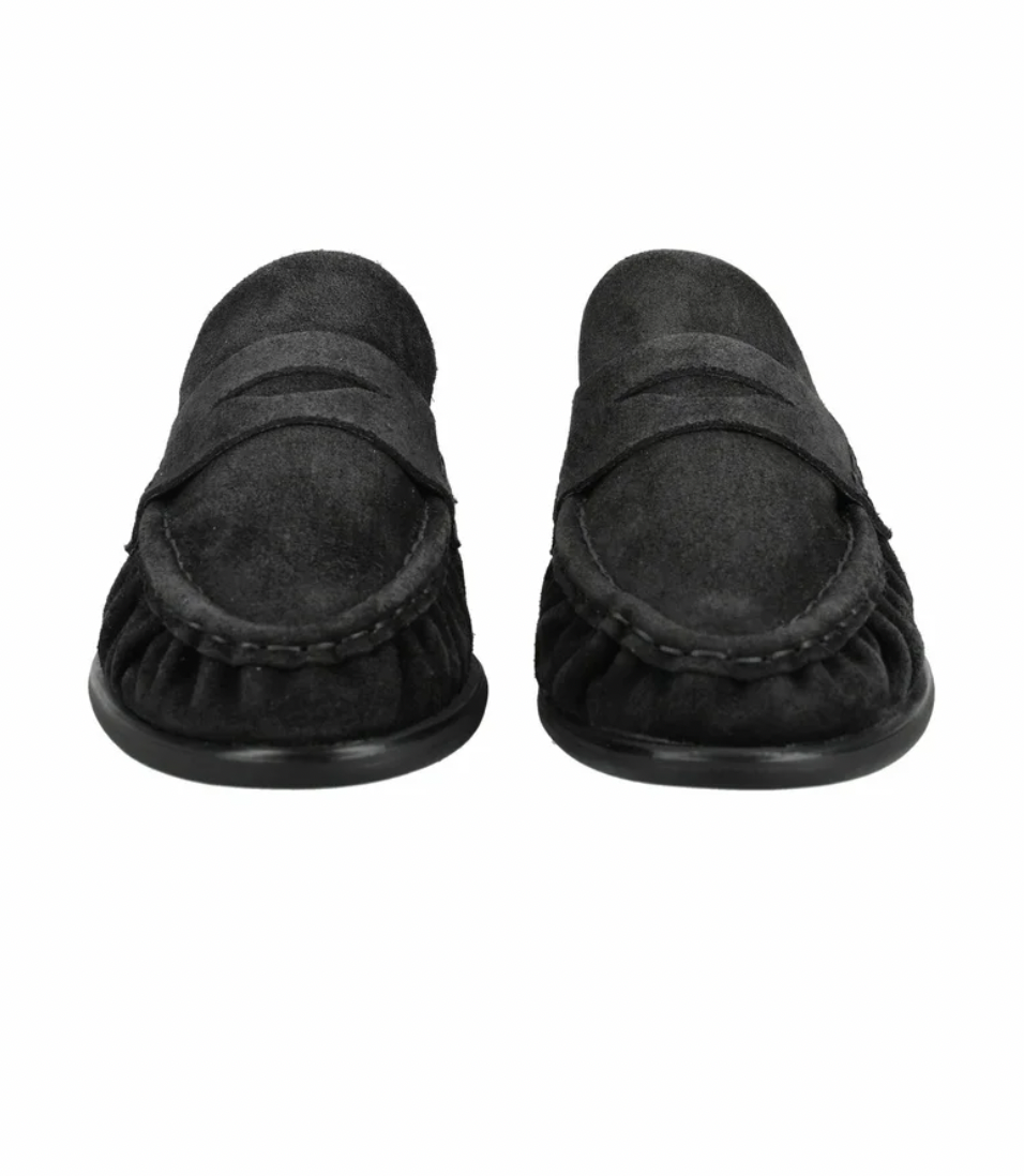 PAElmira suede loafers black suede