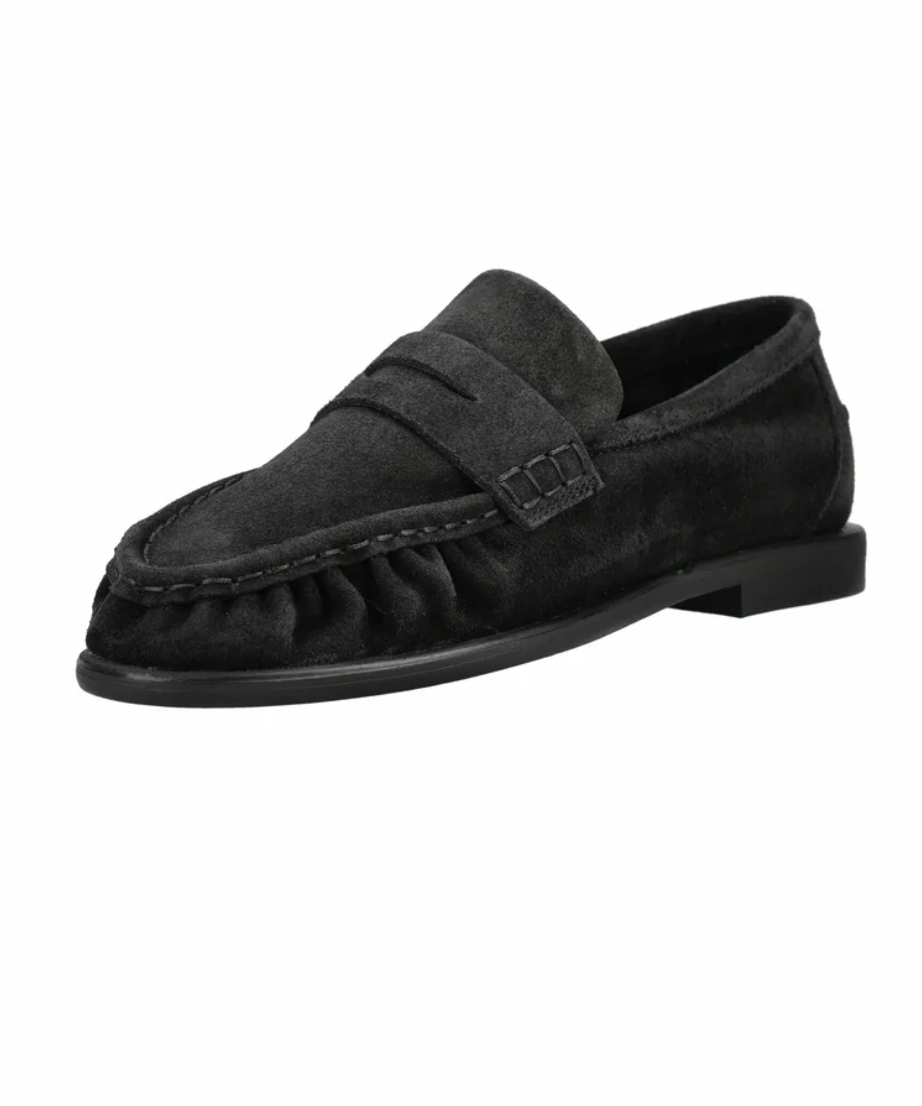 PAElmira suede loafers black suede