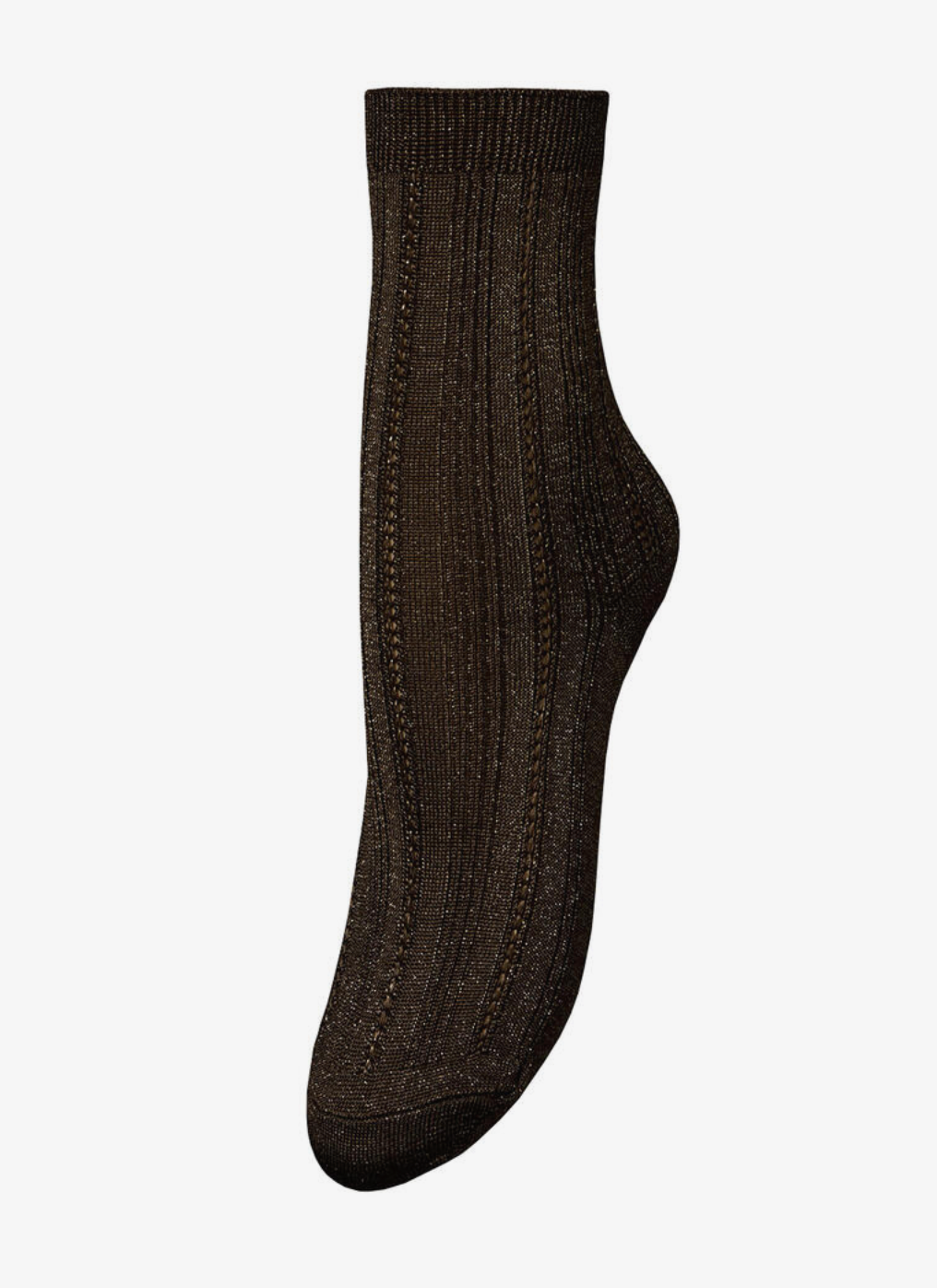 Glitter drake sock hot fudge brown