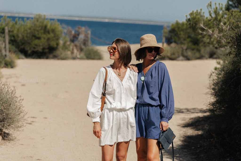 Blouse Juliette coton jean bleu