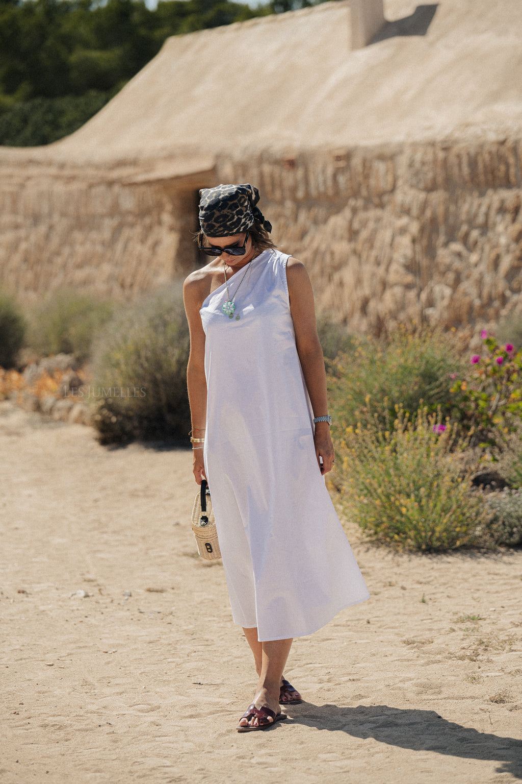 Sarah One-Shoulder Maxikleid Weiß
