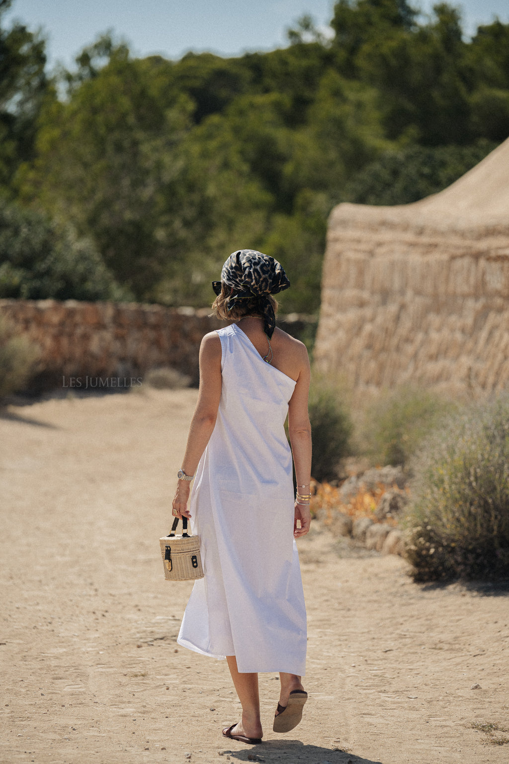 Sarah One-Shoulder Maxikleid Weiß