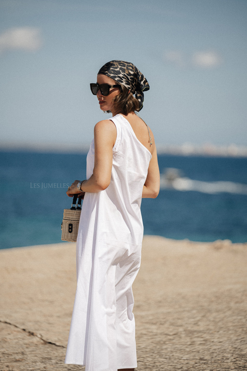 Sarah One-Shoulder Maxikleid Weiß