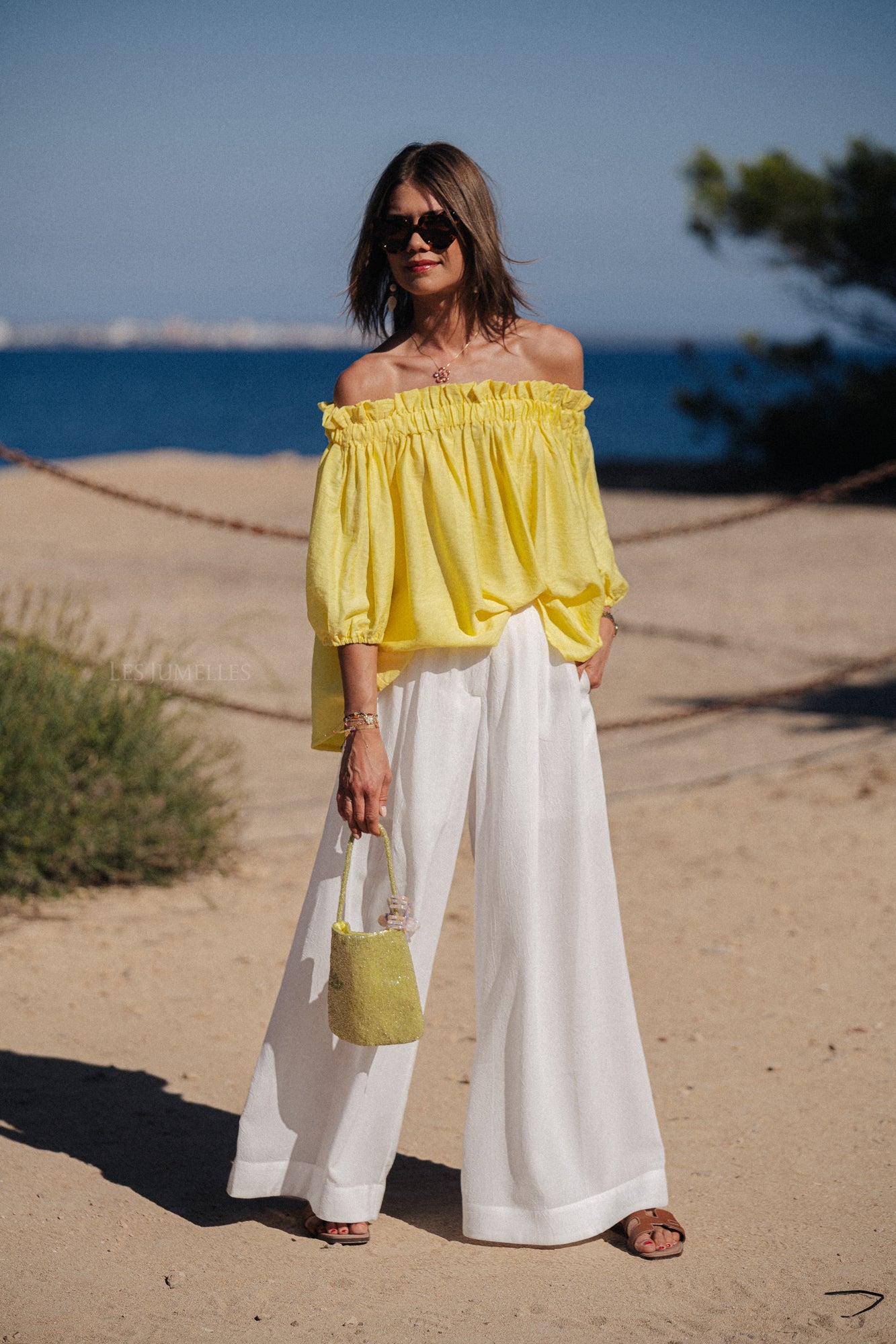 Anabel off shoulder blouse yellow