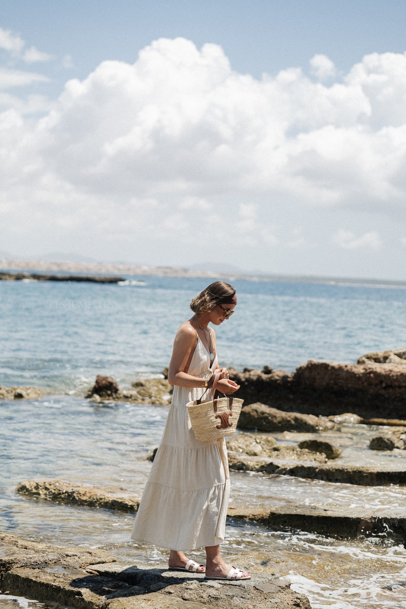 Robe longue Tillie beige clair