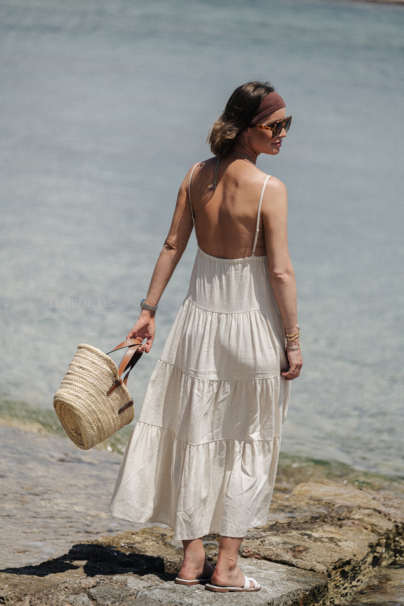 Robe longue Tillie beige clair