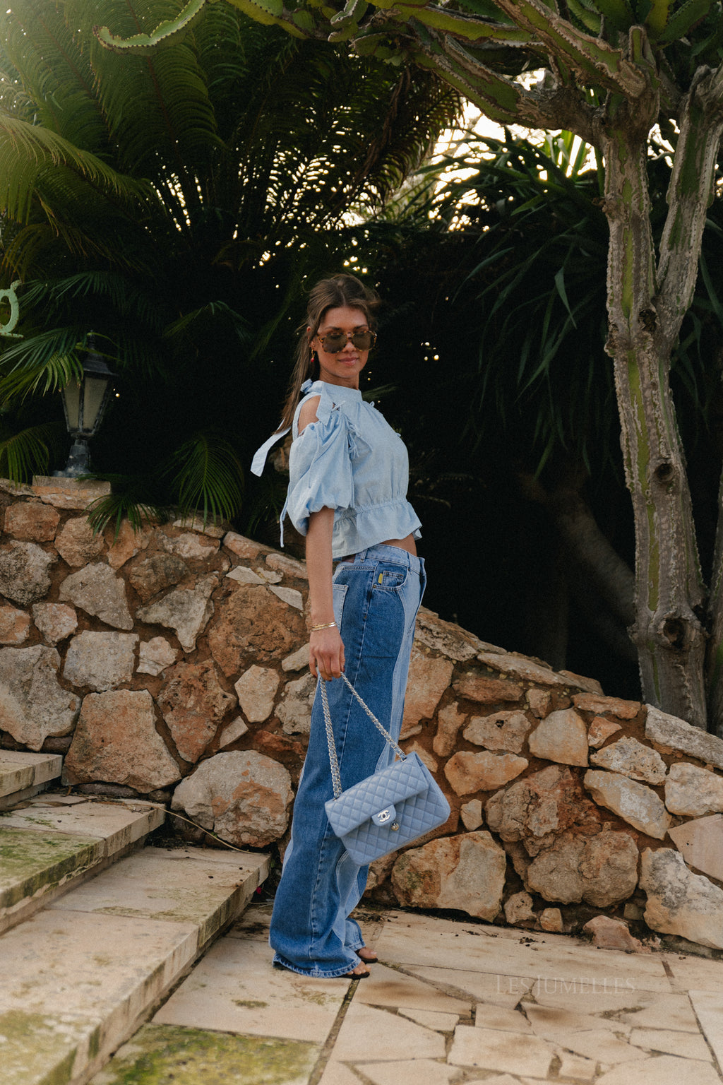 Jacey short-sleeve blue stripe