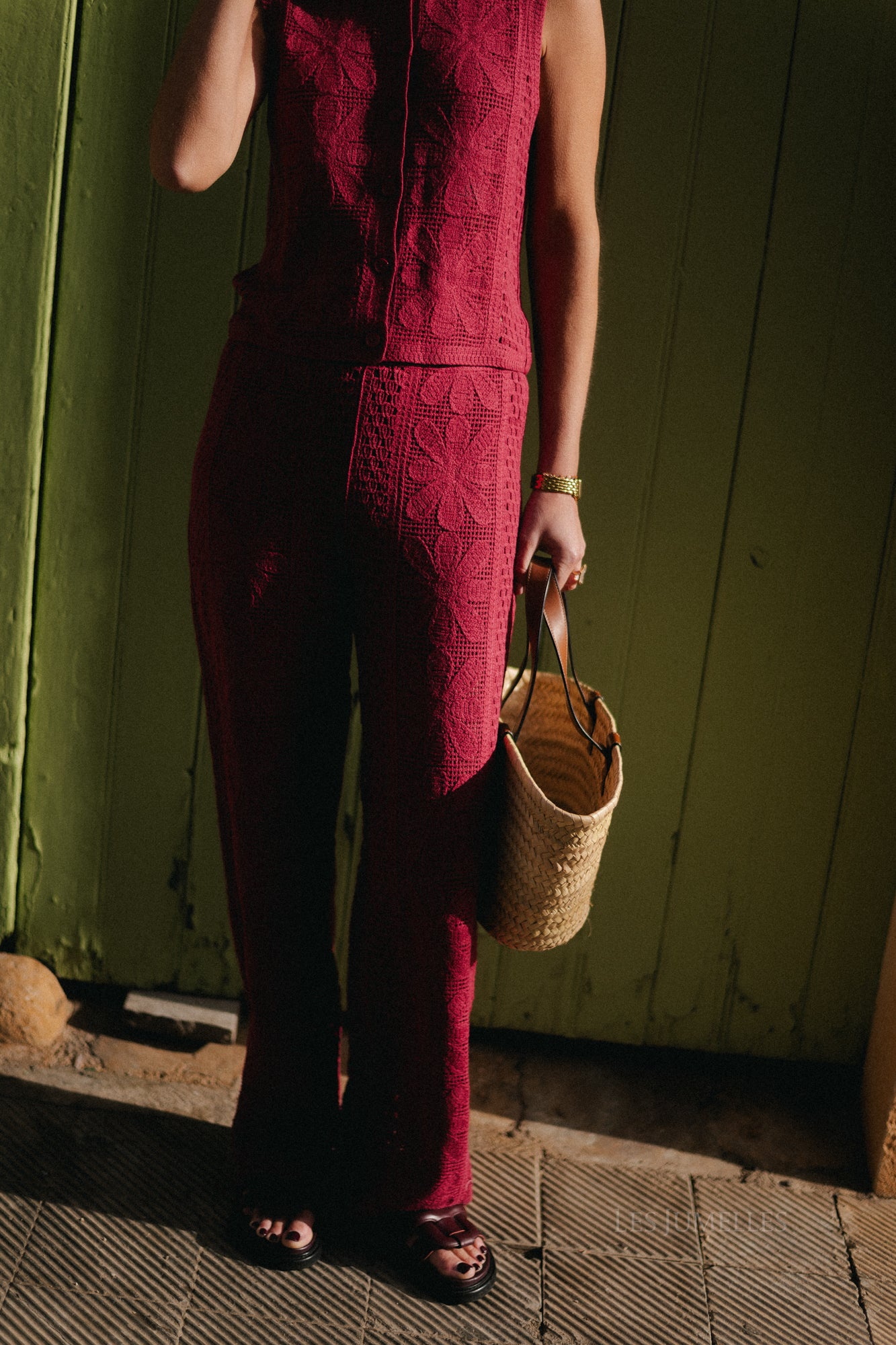 Pantalon en crochet Silvy mauvewood