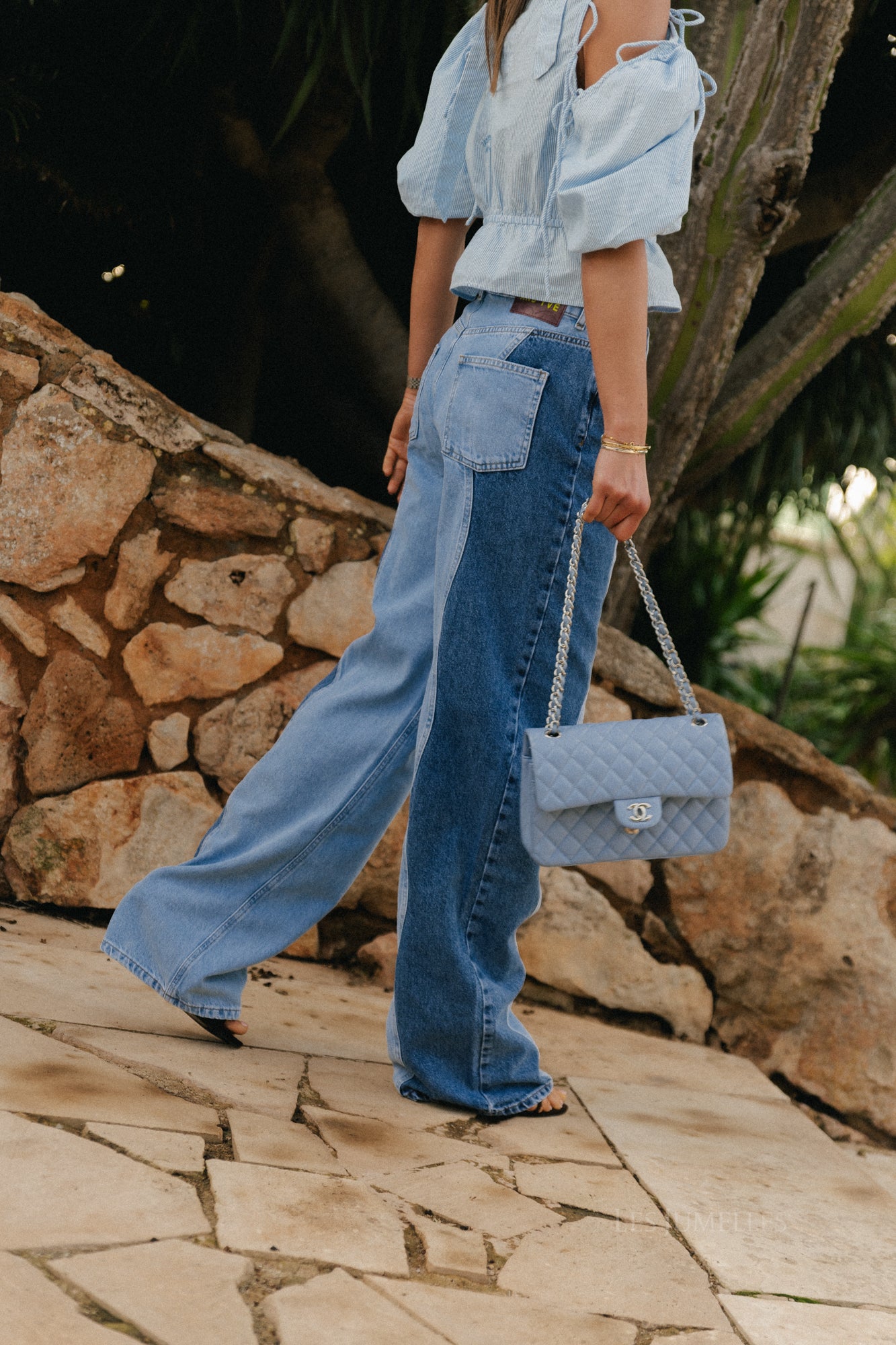 Pantalon Yve bleu clair/moyen