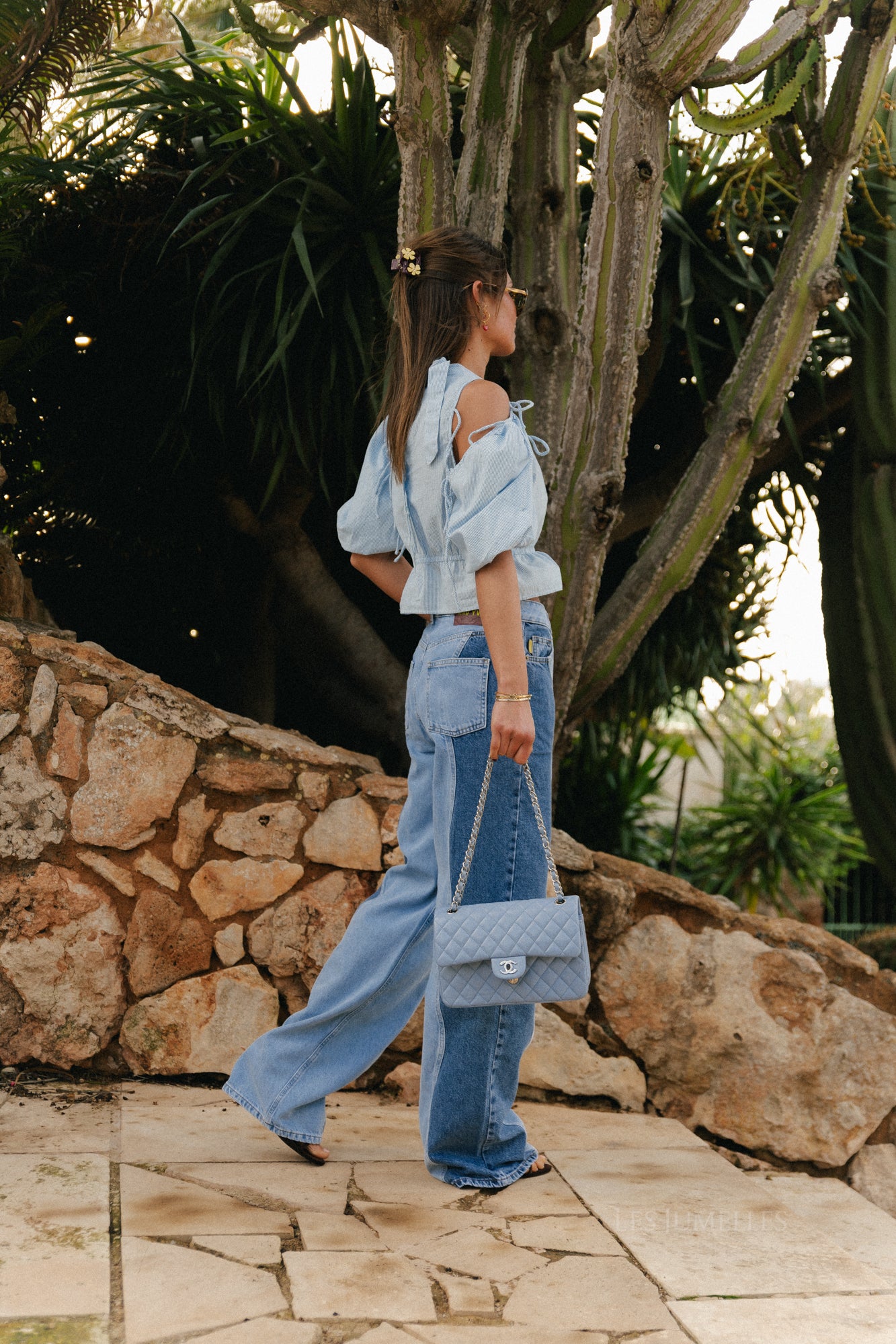 Pantalon Yve bleu clair/moyen