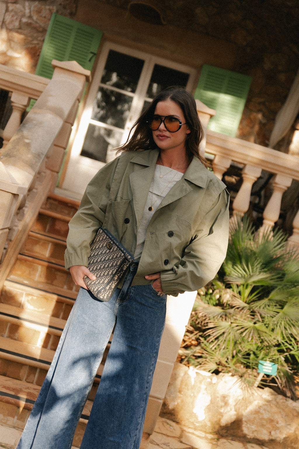 SLFSutton Casual Bomber Deep Lichen Green