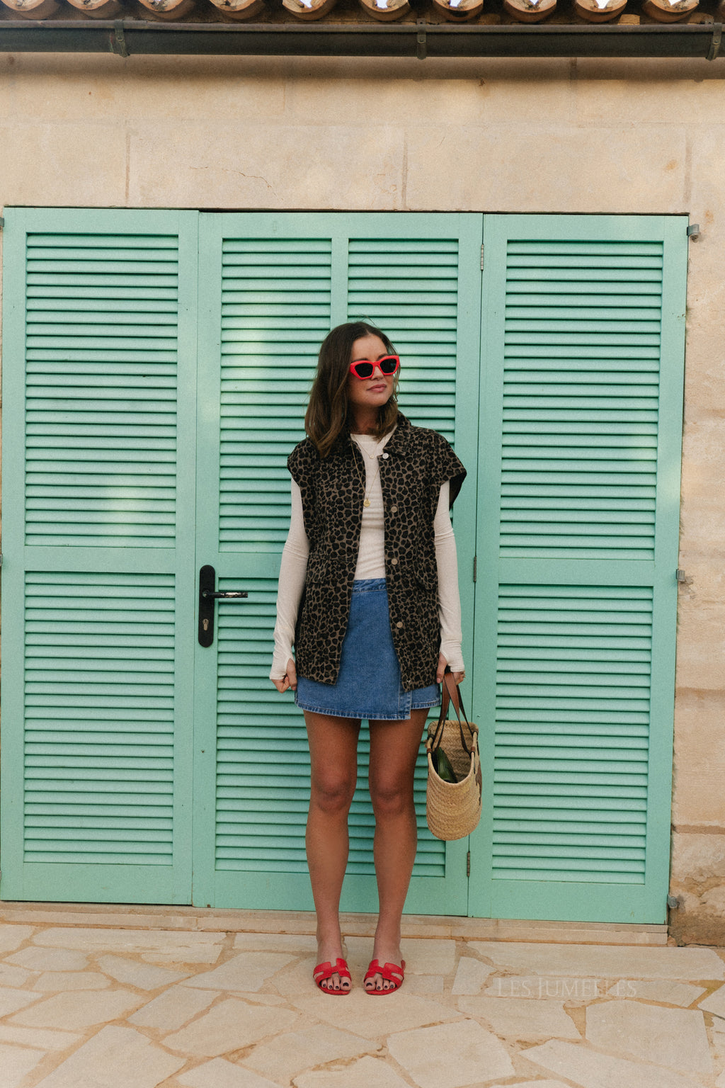 Lois veste sans manches léopard