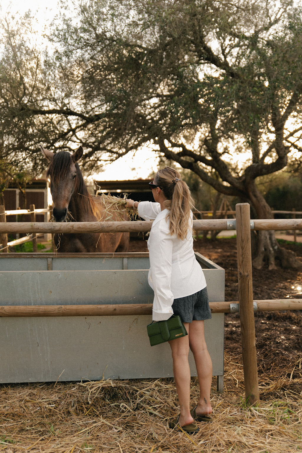 Aurélie kabelgebreide short antraciet