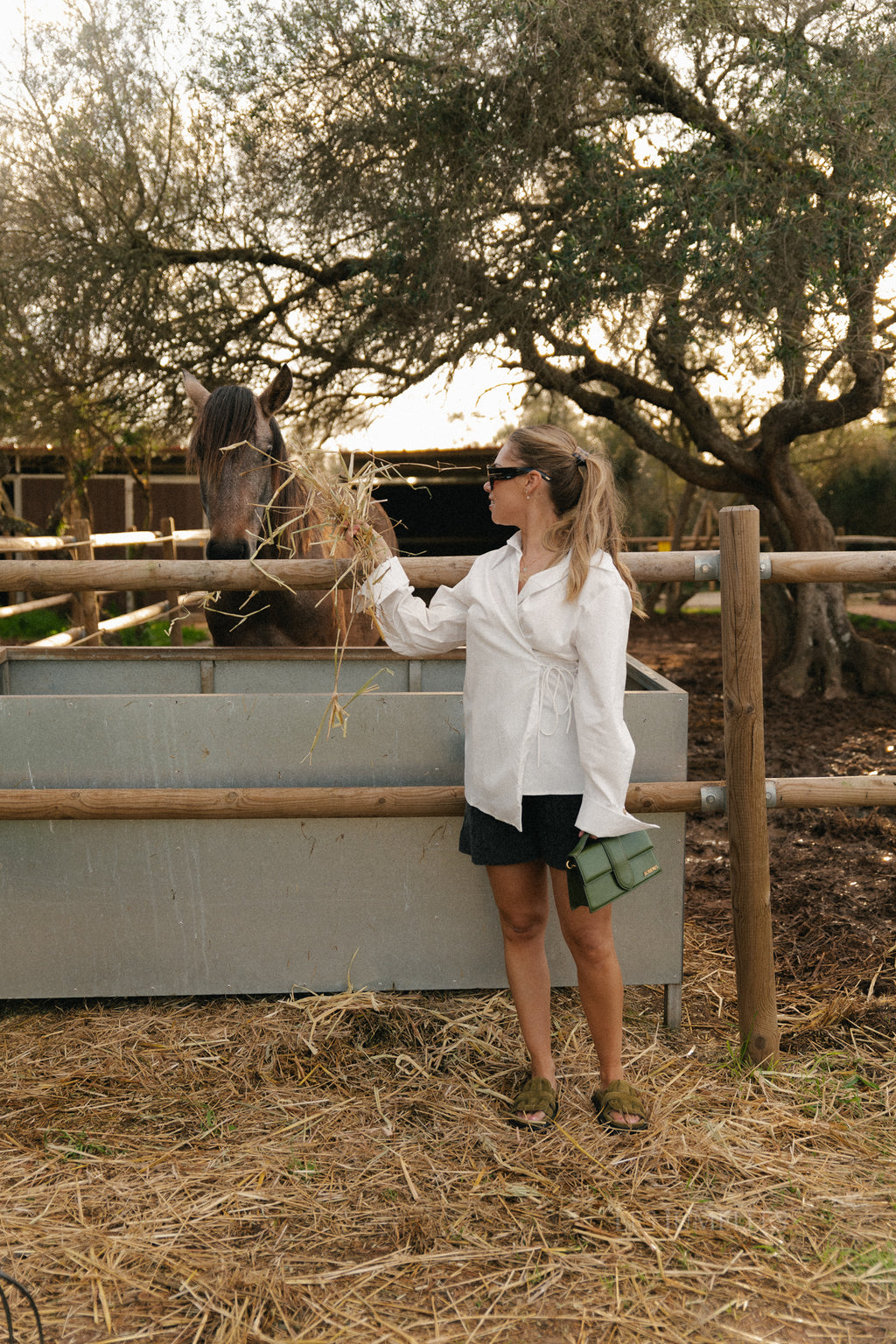 Aurélie kabelgebreide short antraciet