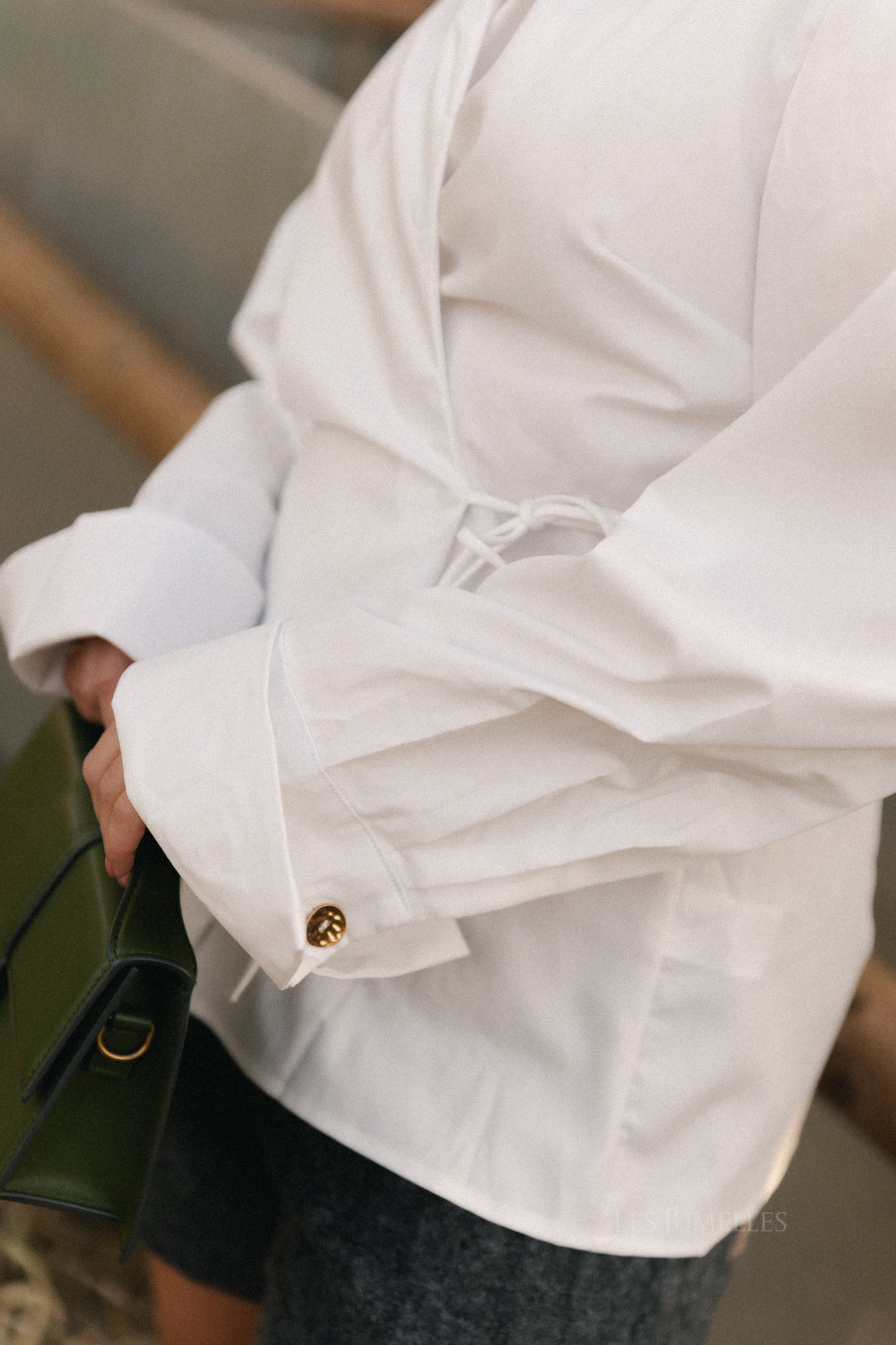 Daphne wikkelblouse ecru