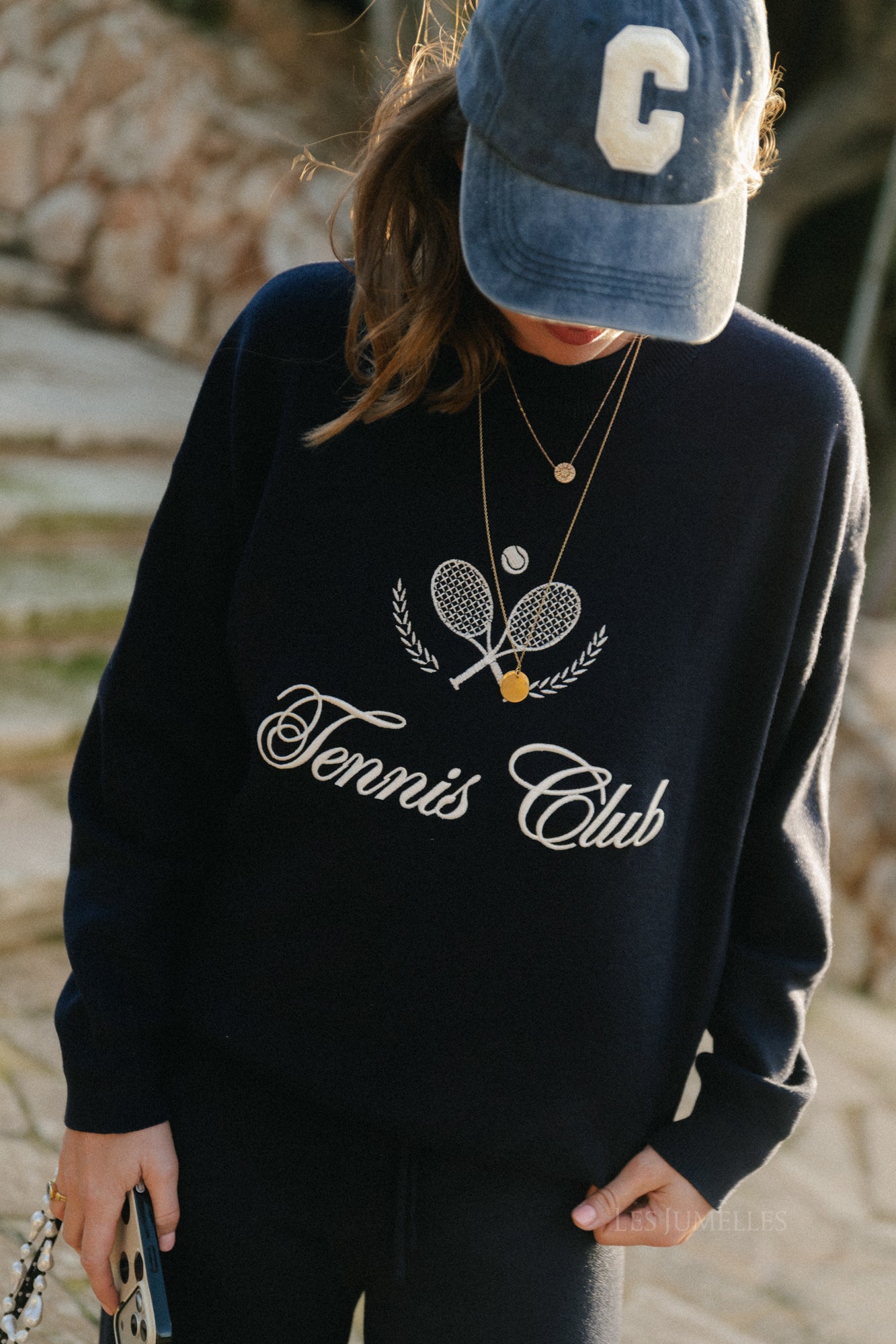 Tennis Club trui marineblauw
