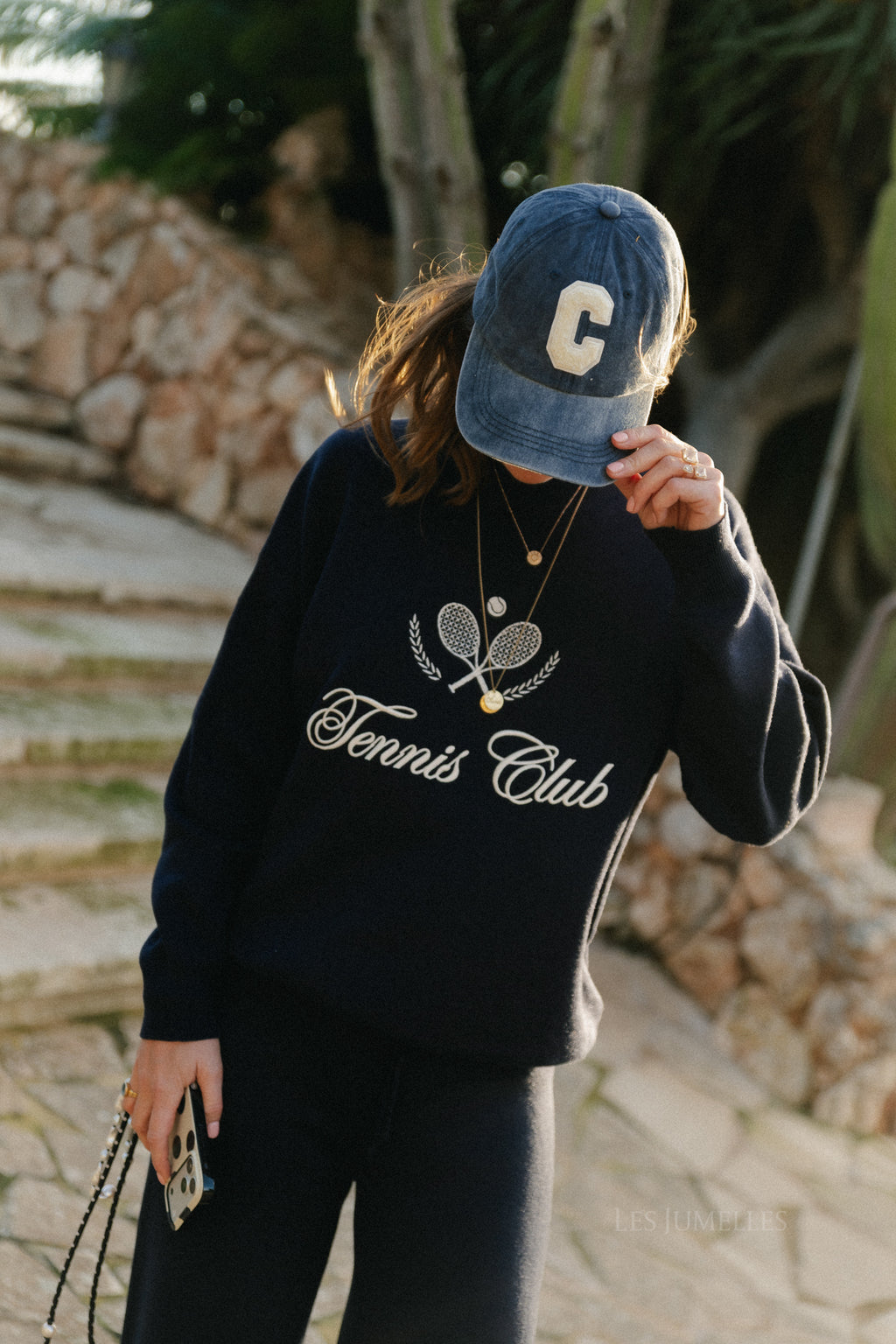 Tennis Club trui marineblauw