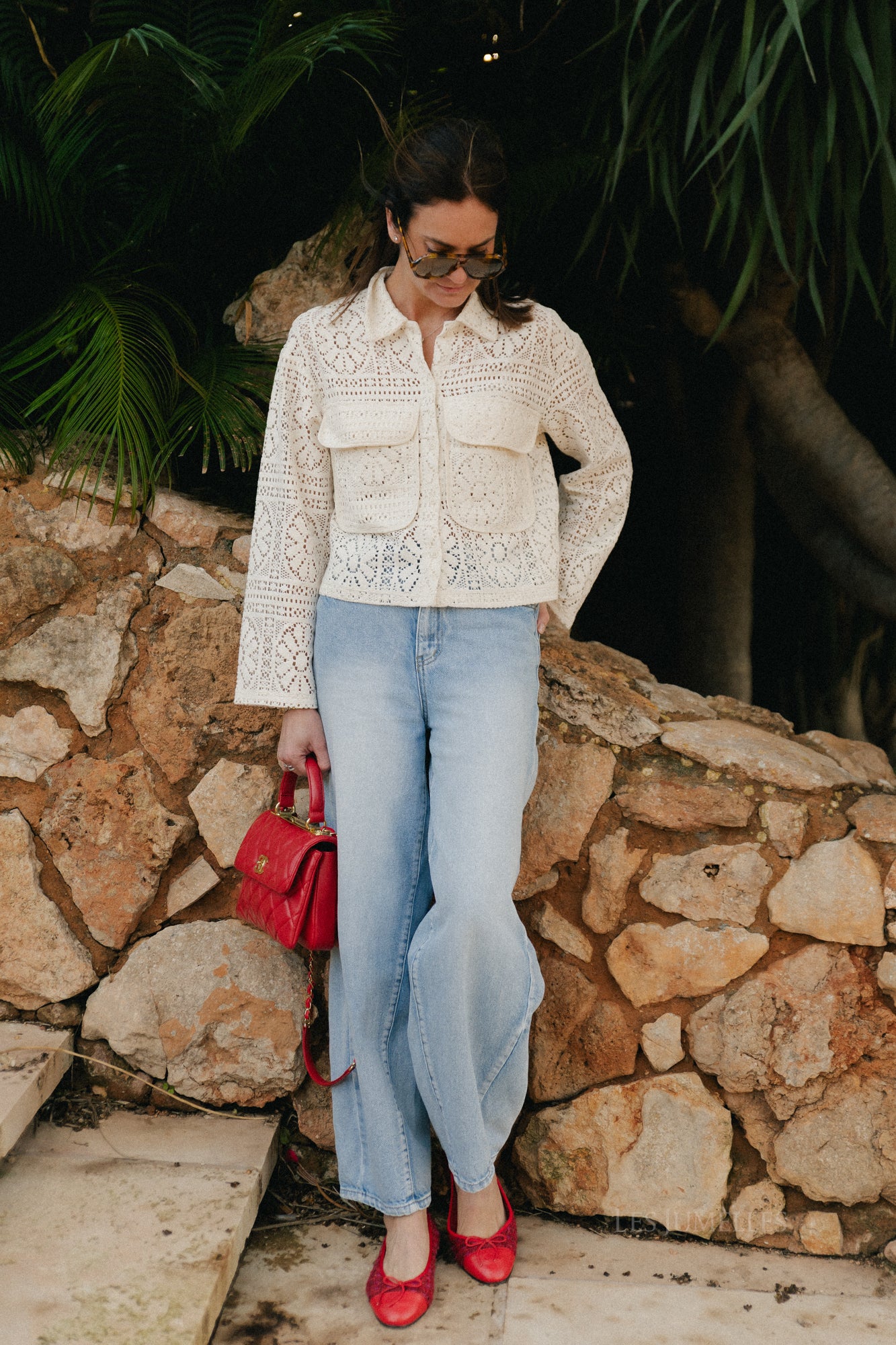 VIMerinda crochet L/S cardigan birch