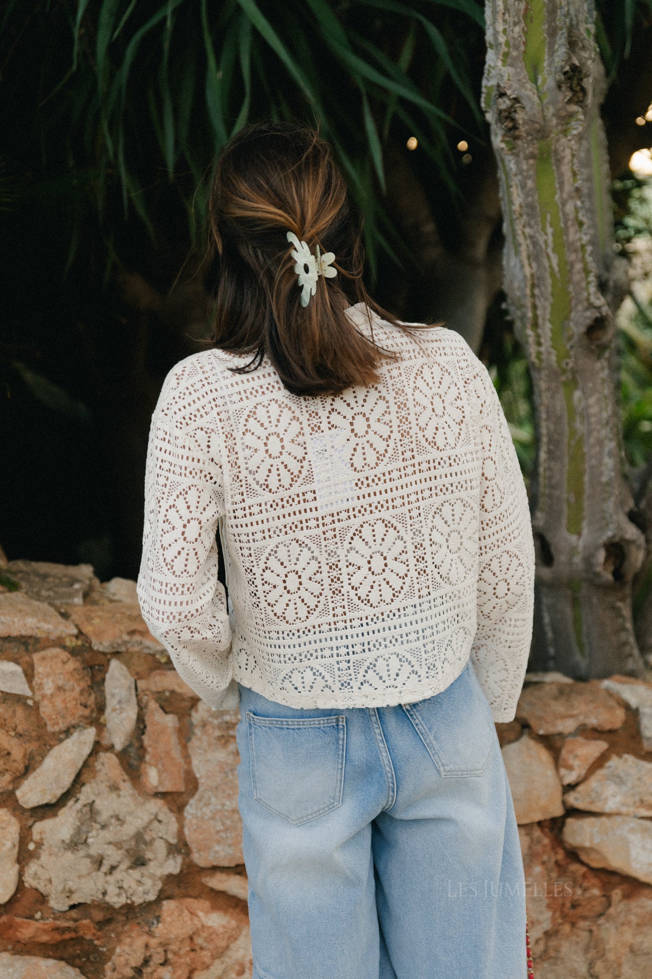 VIMerinda crochet L/S cardigan birch
