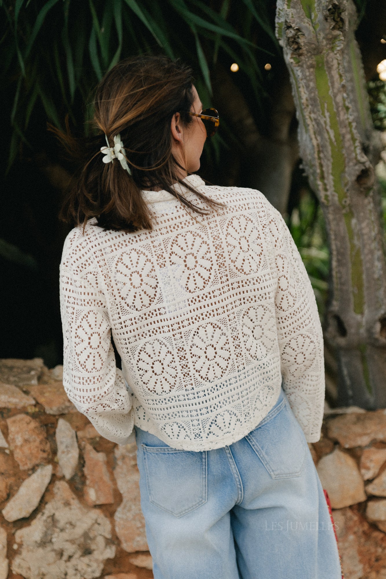 VIMerinda crochet L/S cardigan birch