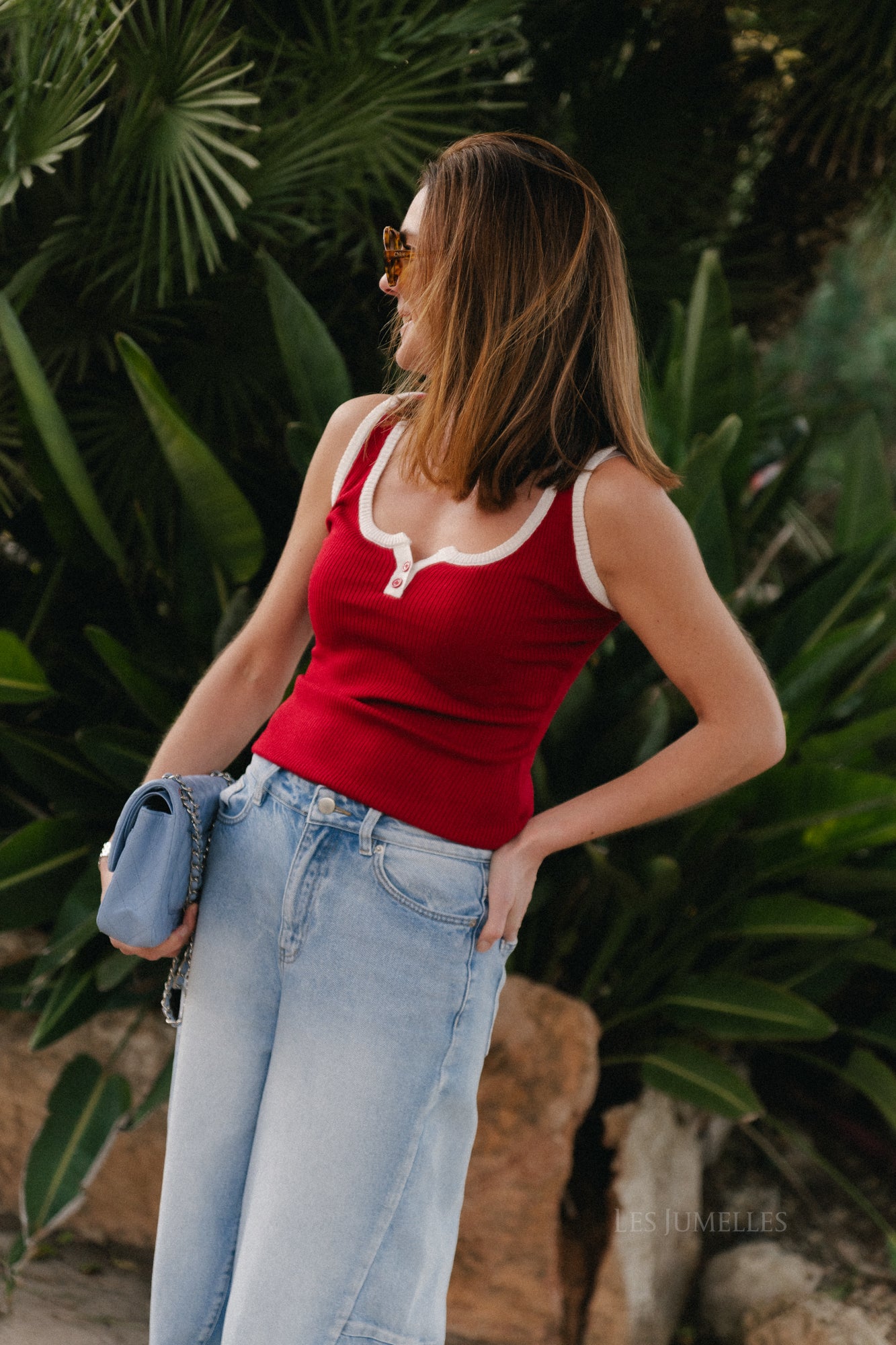 Emma geripptes Top Rot