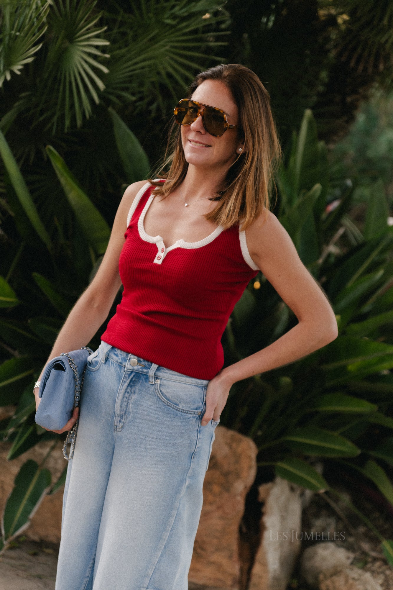 Emma geripptes Top Rot