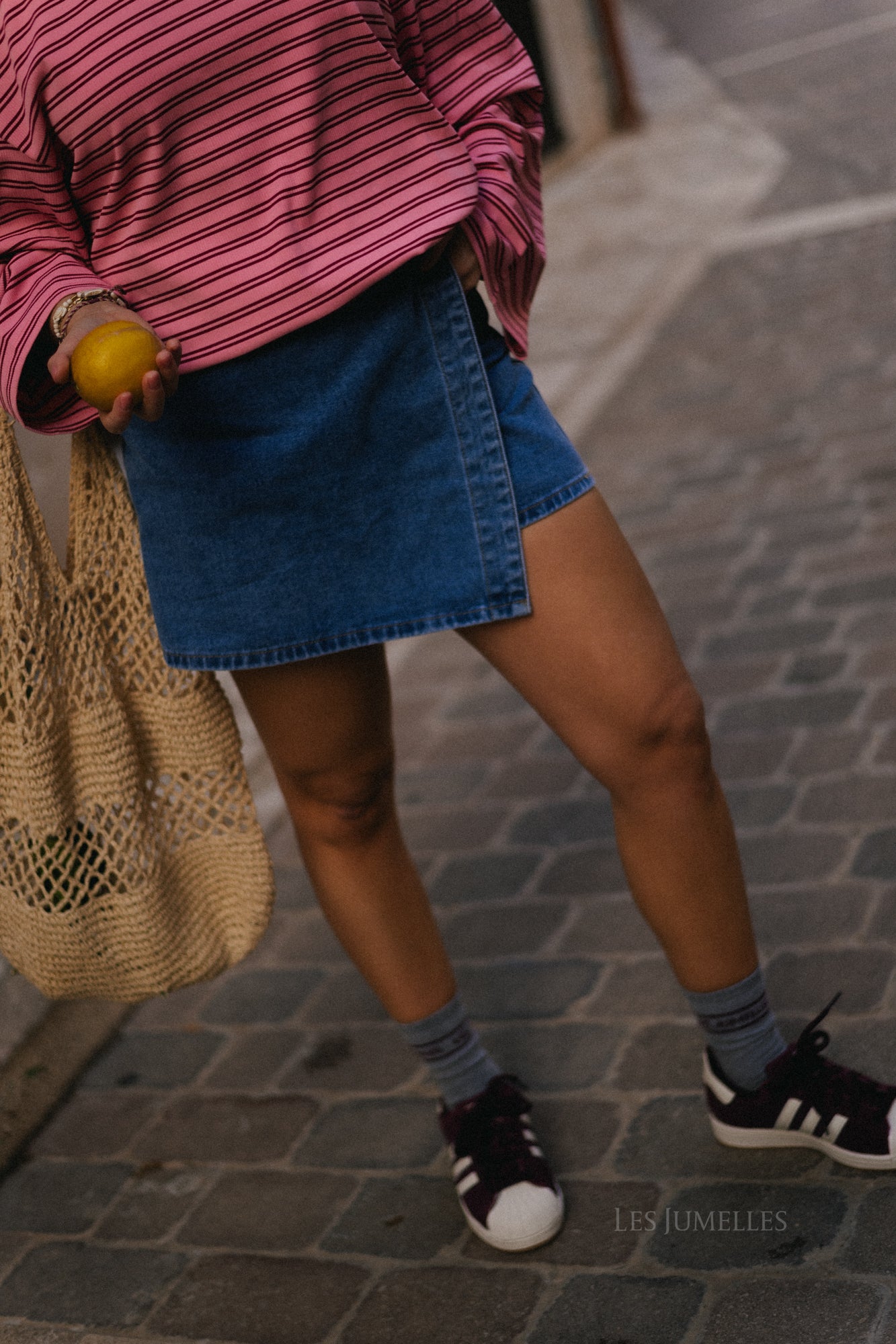 Jupe-short Daphne bleu moyen