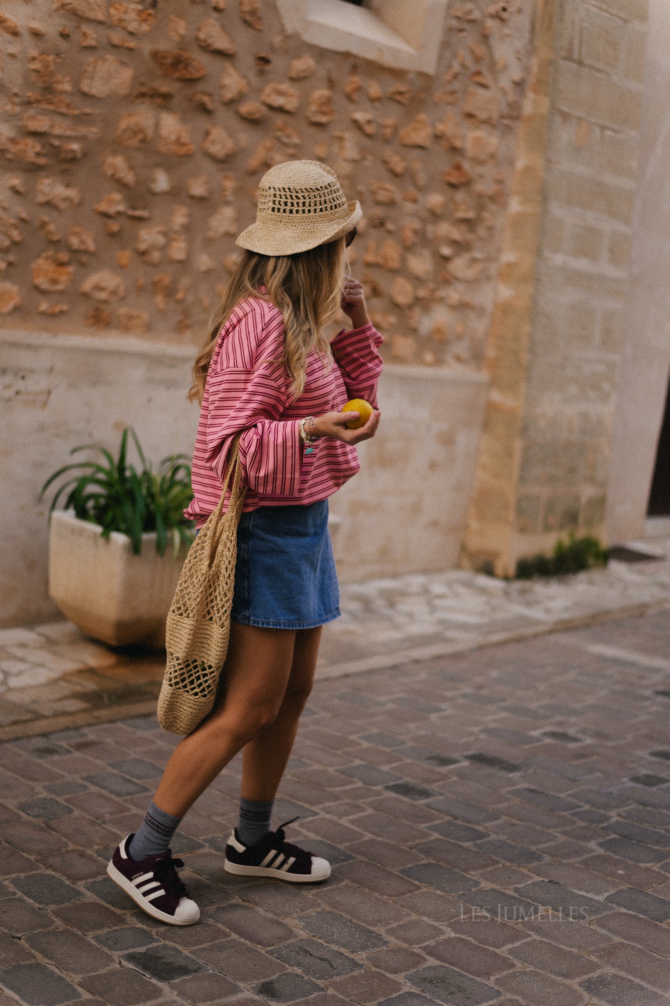 Jupe-short Daphne bleu moyen