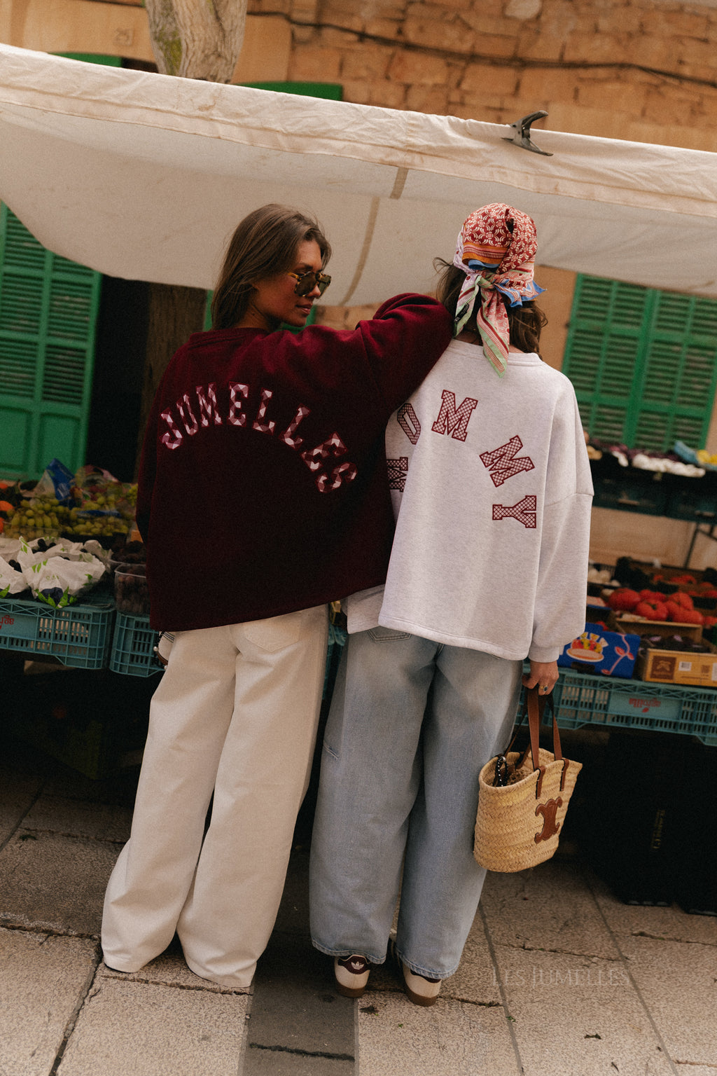 Embroidered MOMMY sweater grey