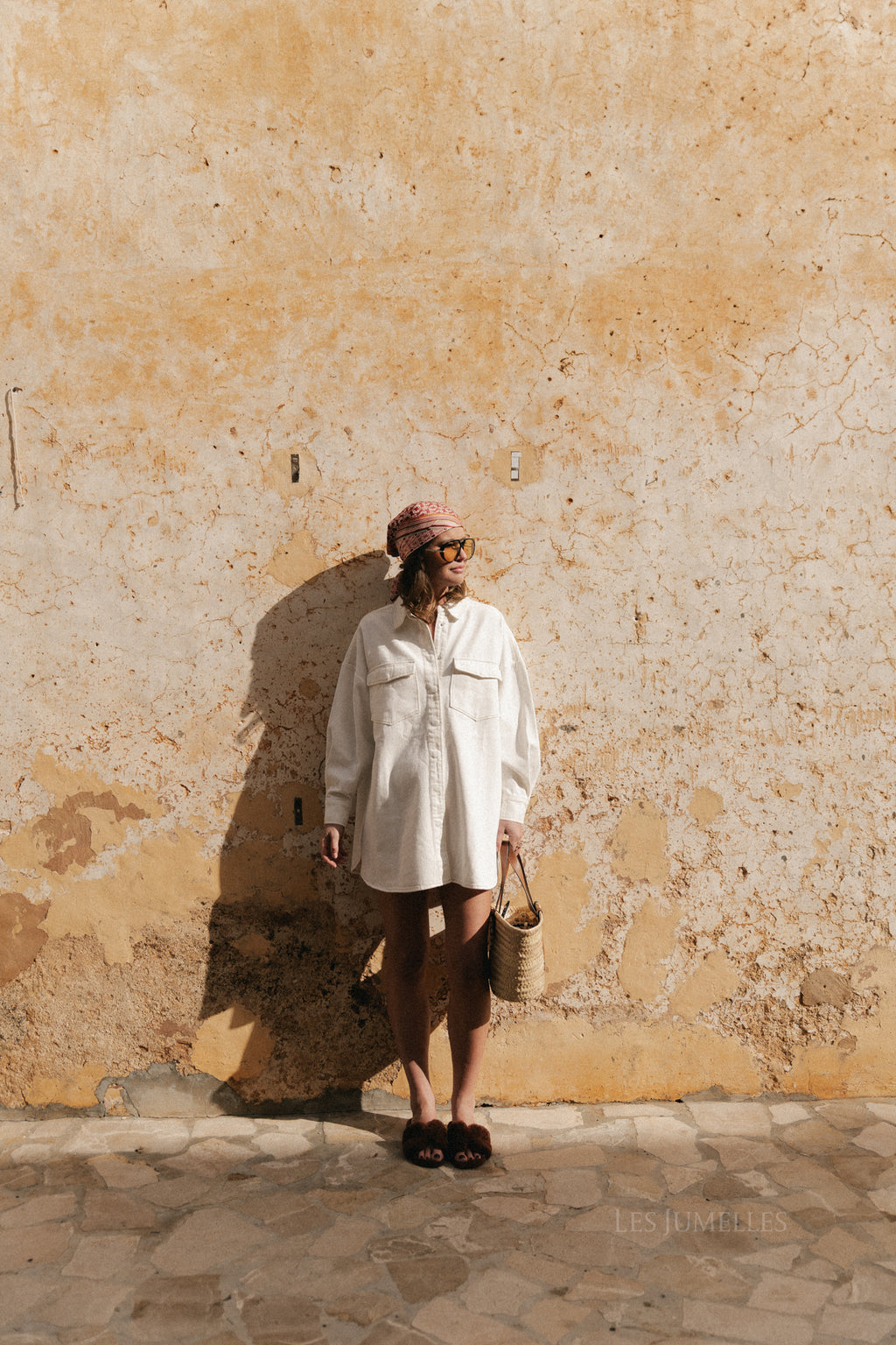 Milena denim shirt dress off white