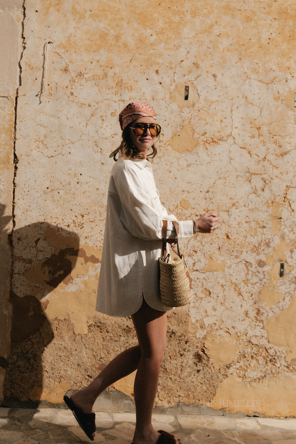 Milena denim shirt dress off white