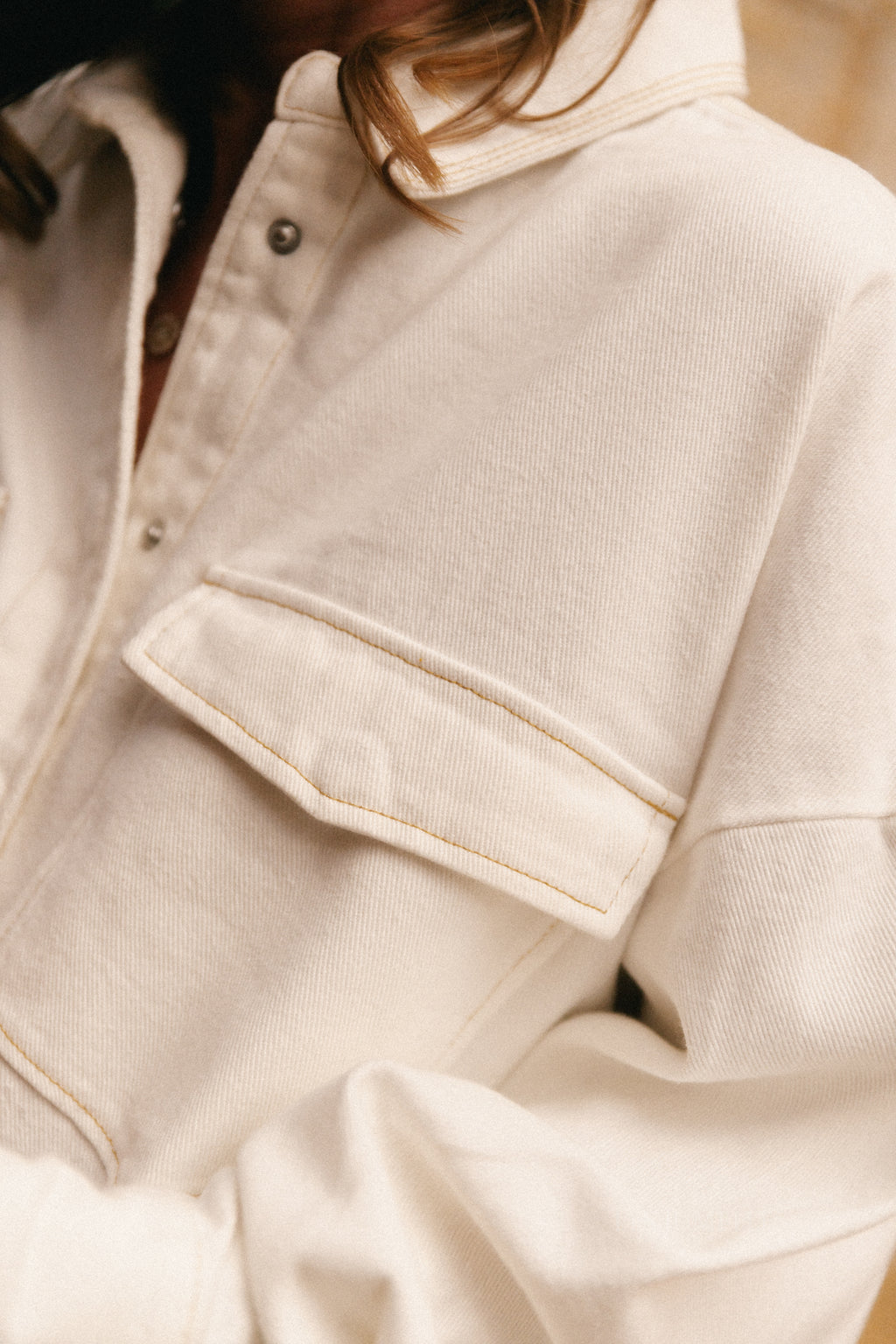 Milena denim shirt dress off white