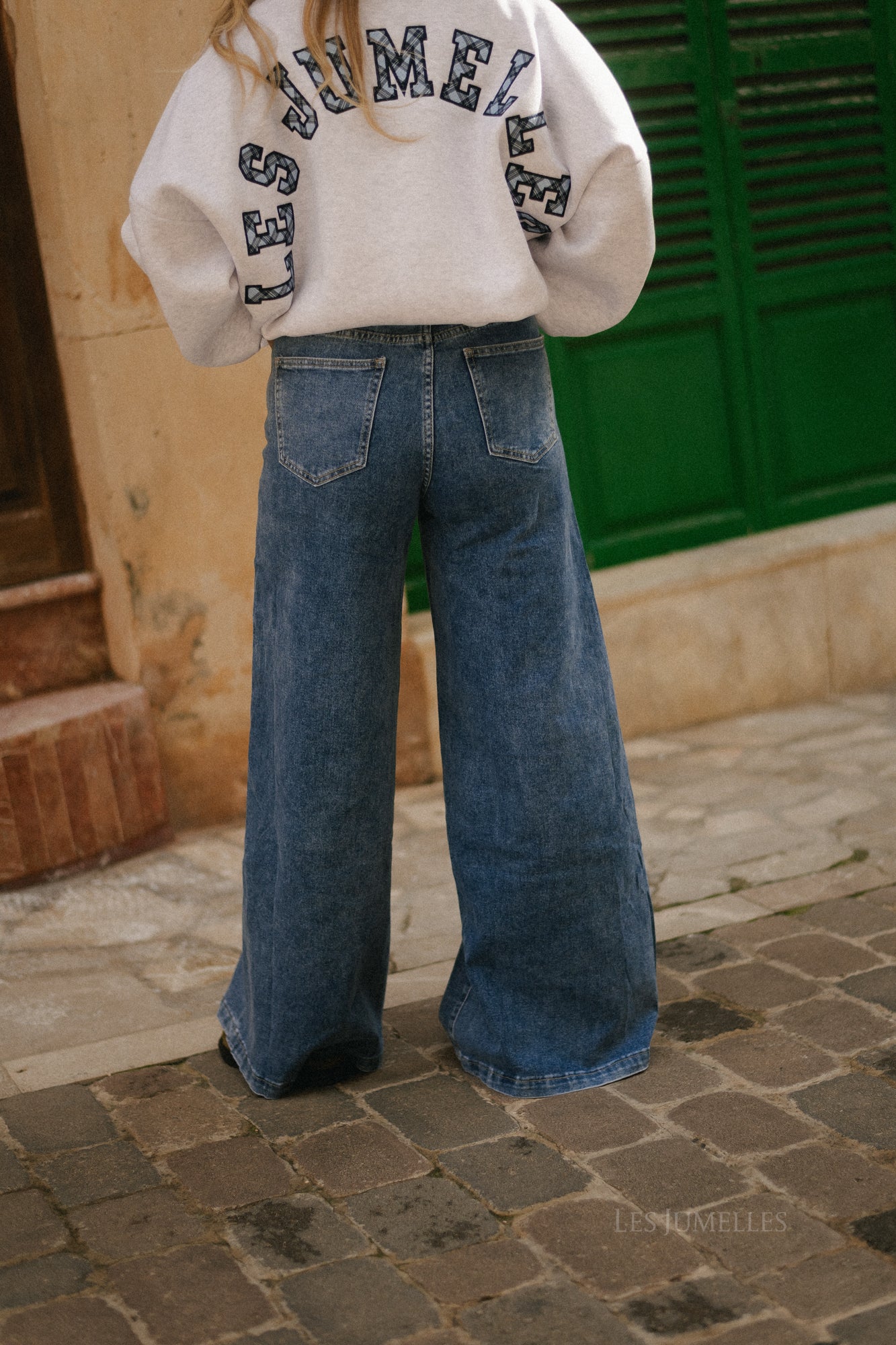 Gloria Jeans mit weitem Bein, mittelblau