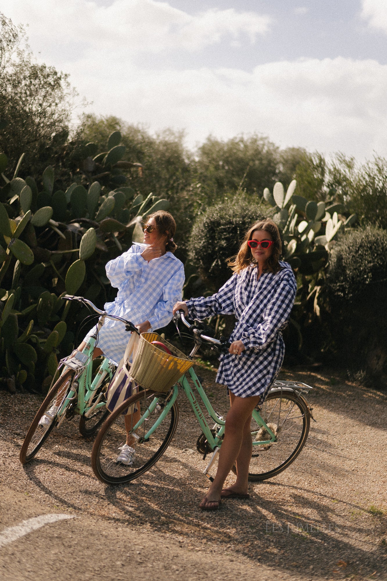 Elynn gingham wrap dress navy/white