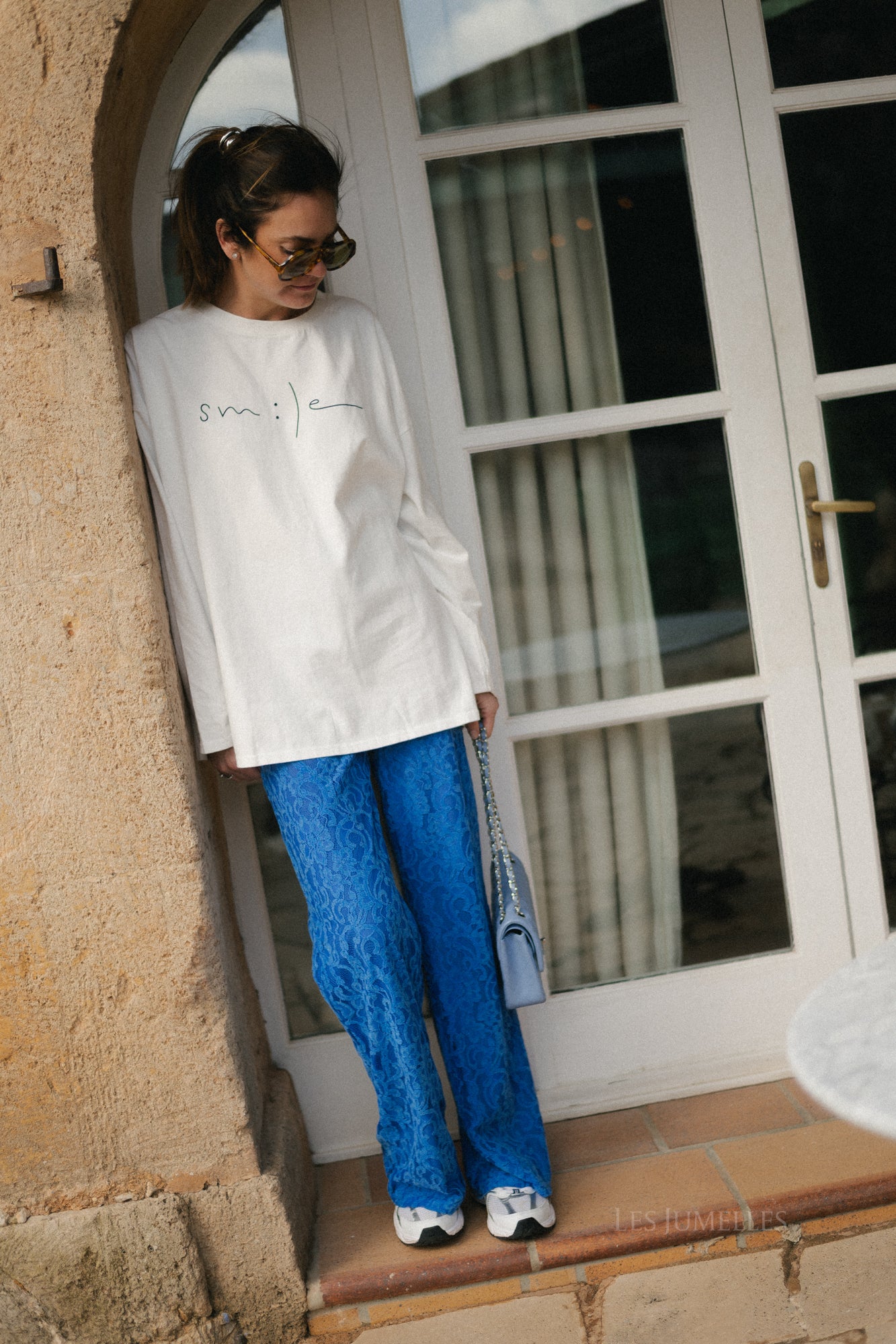 Smile LS sweatshirt ecru