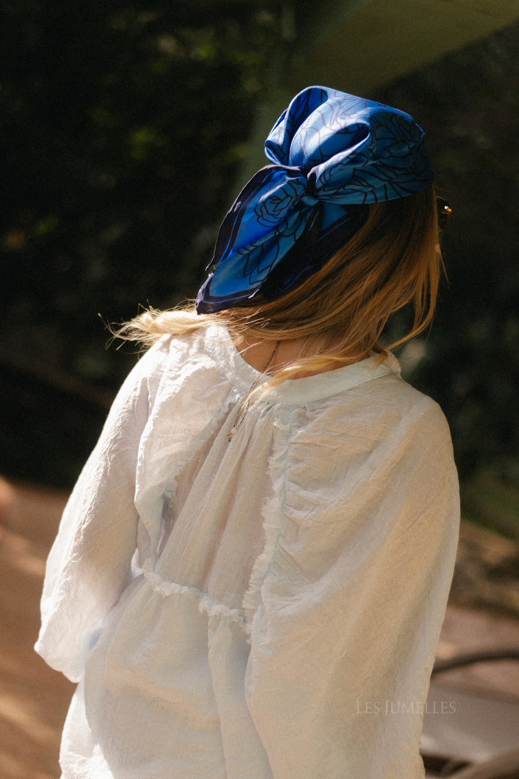 Stencia tulp sia sjaal azuurblauw