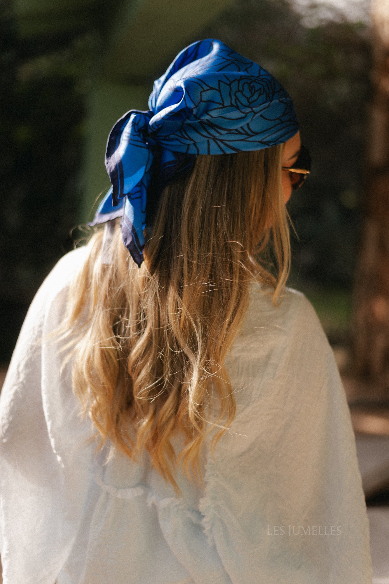 Stencia tulp sia sjaal azuurblauw