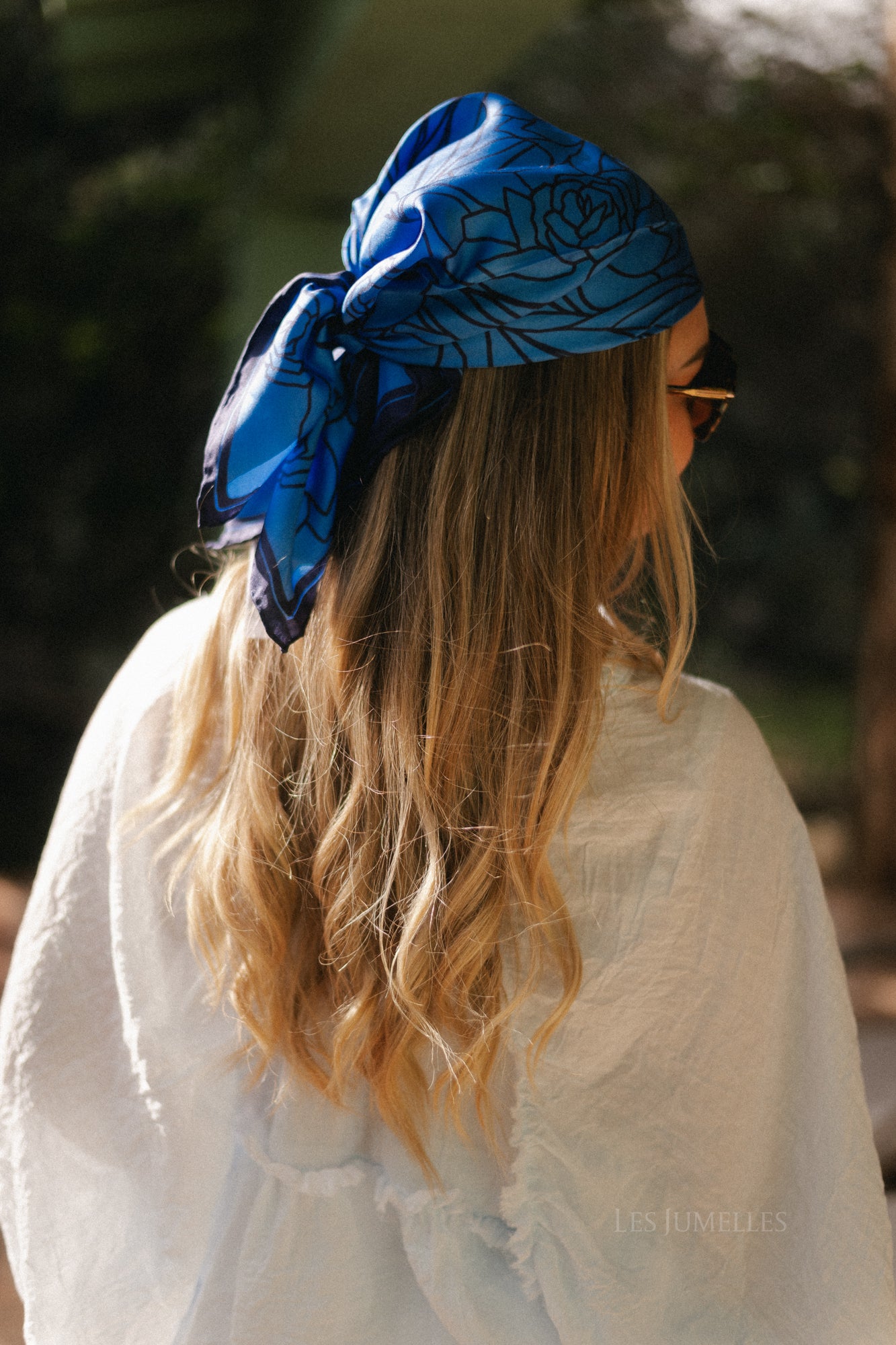 Stencia tulp sia sjaal azuurblauw