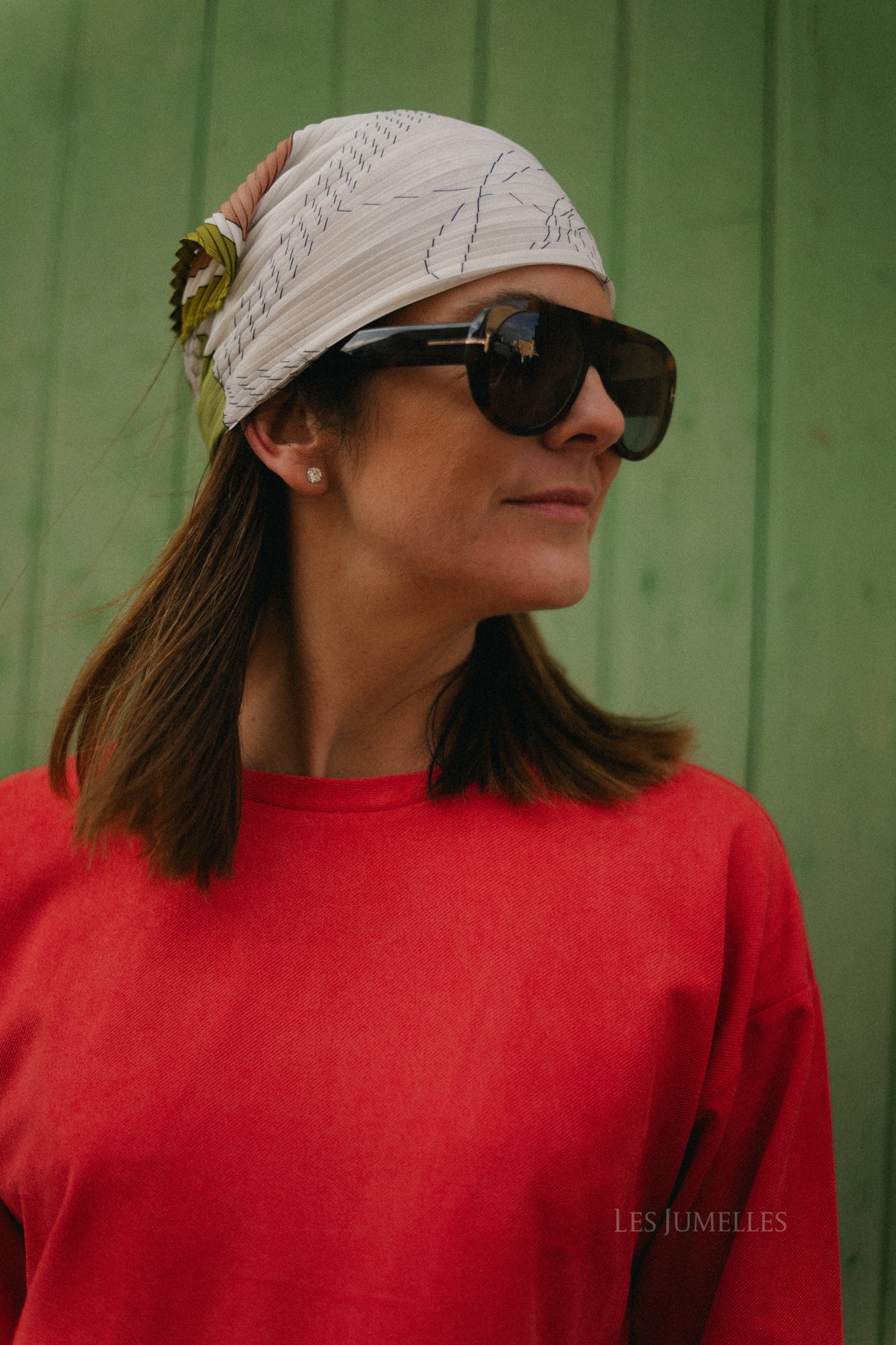 Écharpe plissée Flavie multicolore