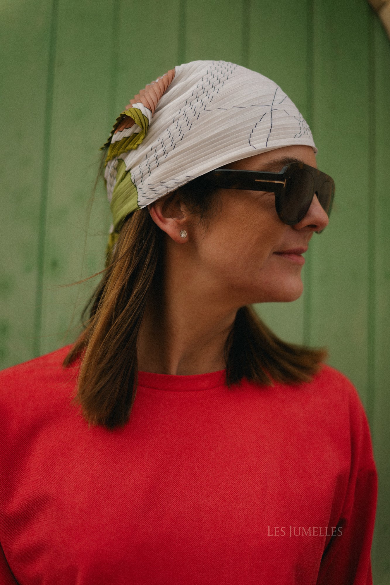 Écharpe plissée Flavie multicolore