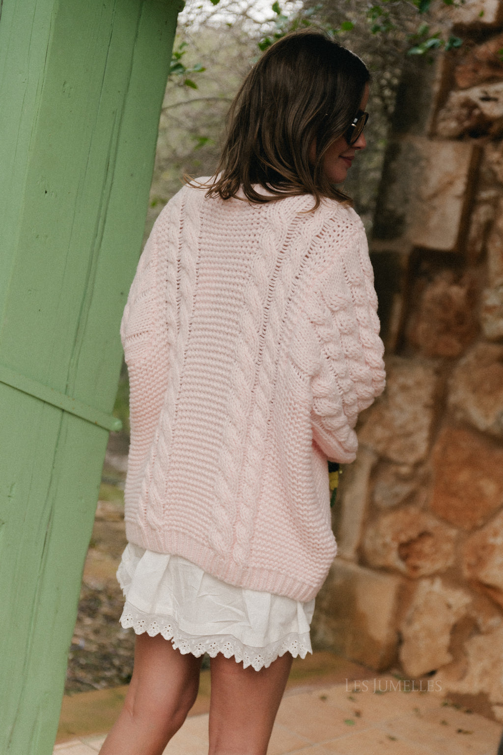 Jupe-short Cecilia en broderie anglaise blanc