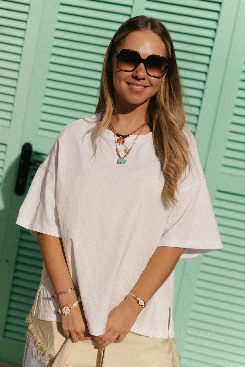 Annabelle Oversized T-Shirt Weiß
