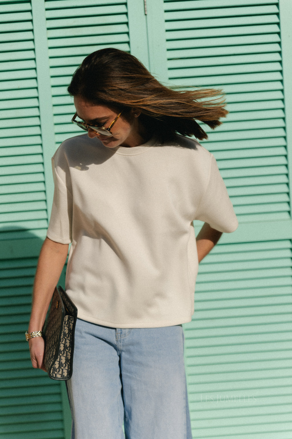 OBJAndrea 2/4 T-shirt white sand