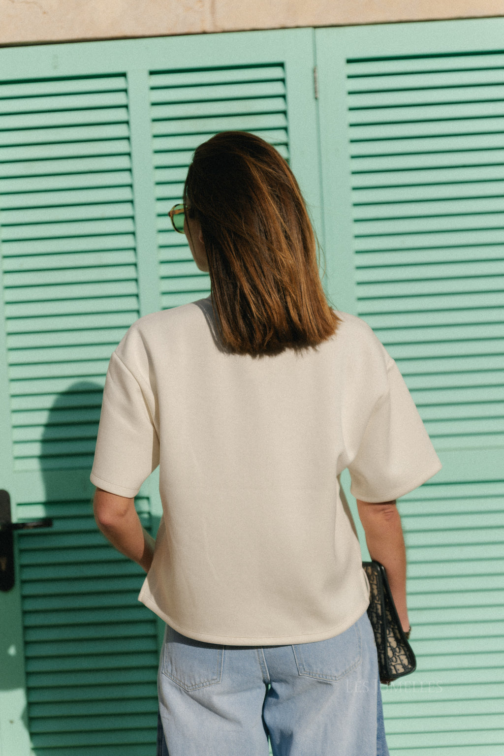 OBJAndrea 2/4 T-shirt white sand