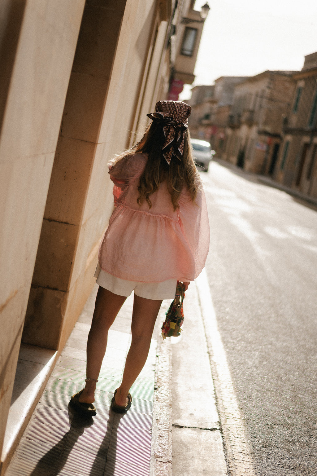 Amara Baumwoll-Voile Bluse Babyrosa