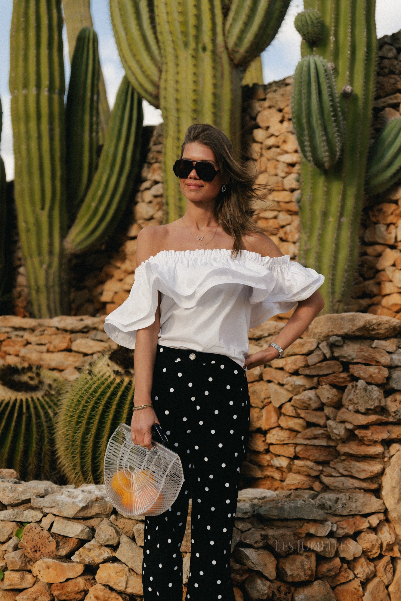 Rhea one shoulder top white